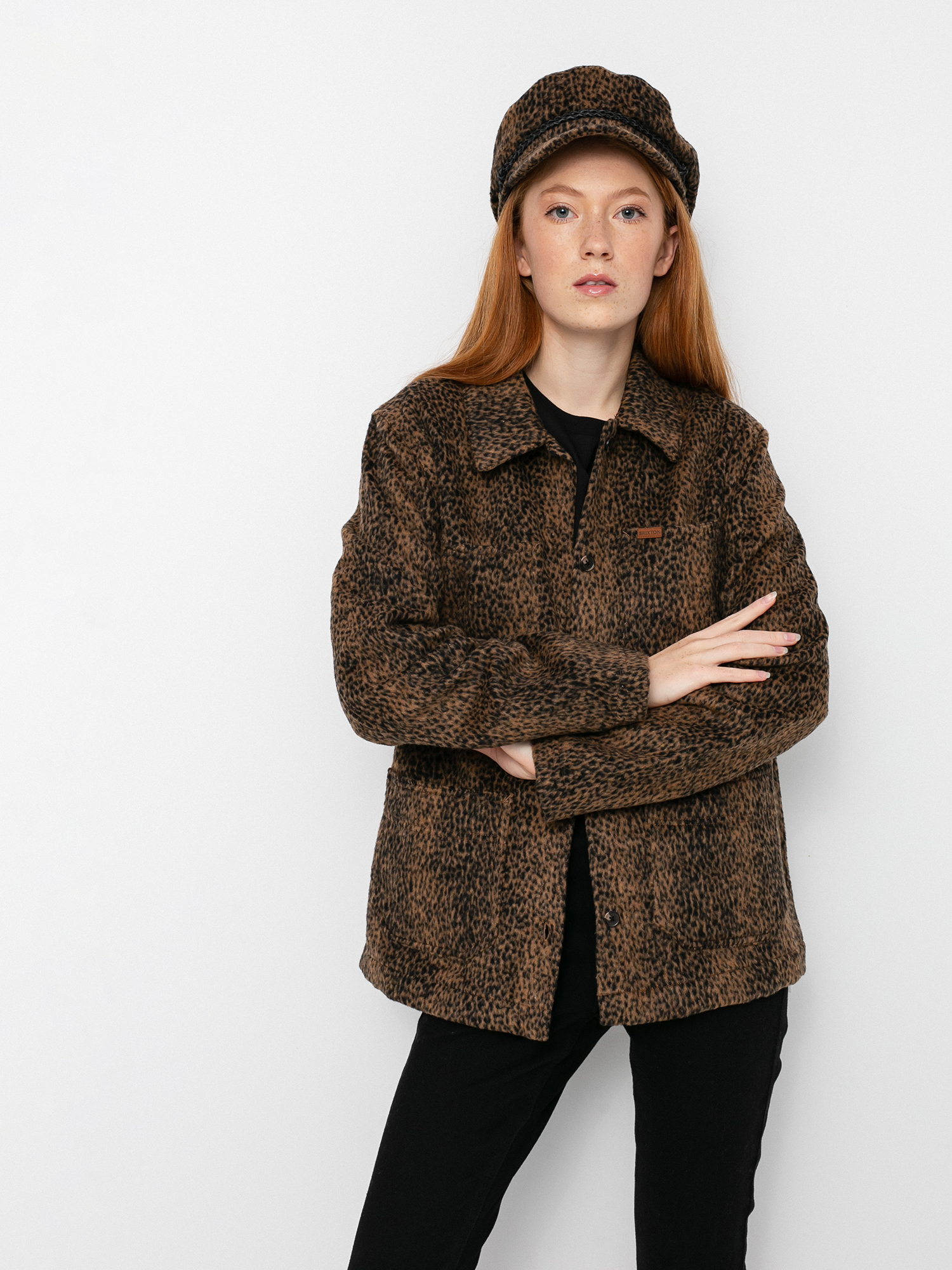 Brixton Survey Chore Coat Dzseki Wmn (leopard)