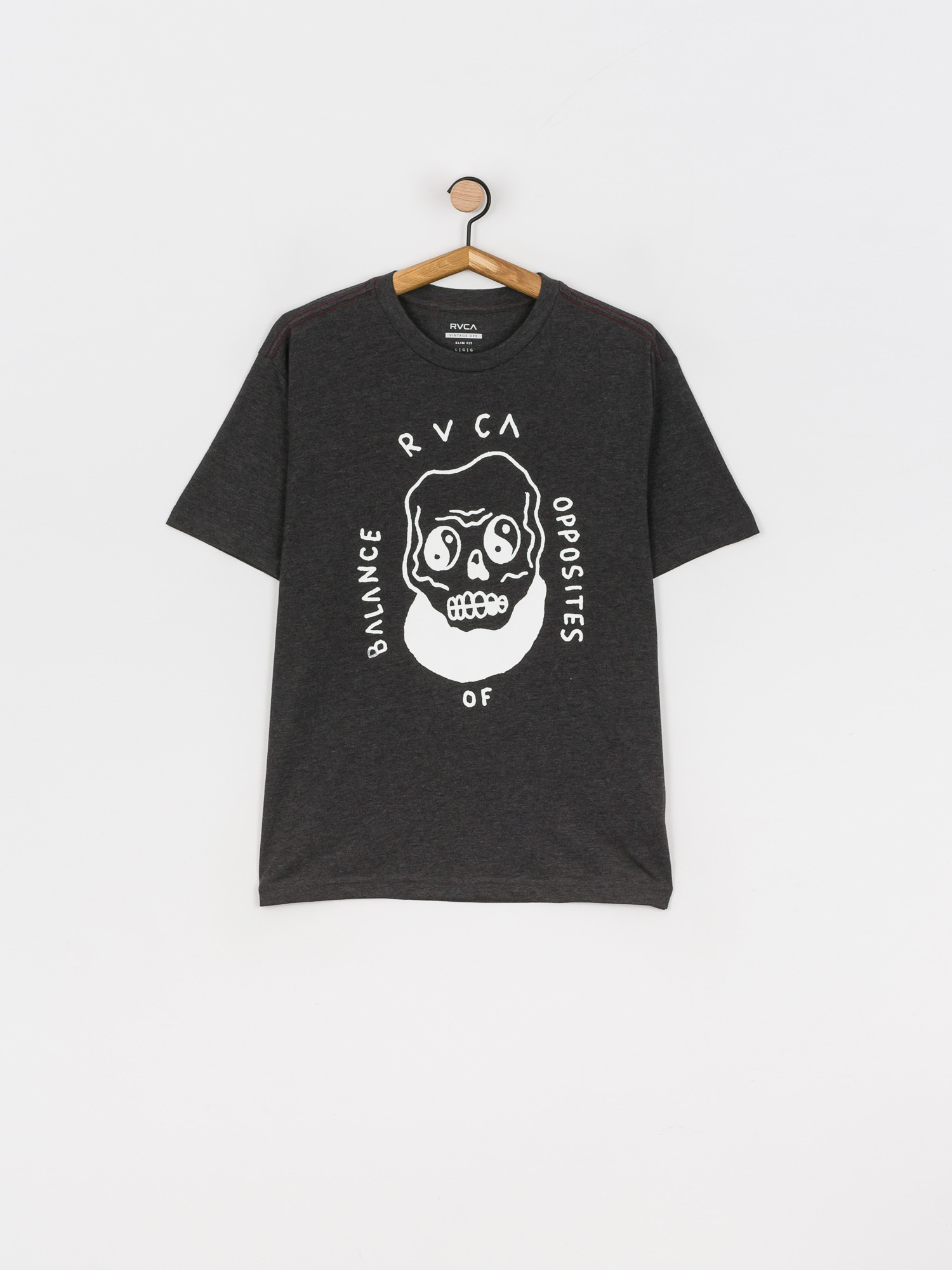 RVCA Benj Skull Póló (dark charcoal)