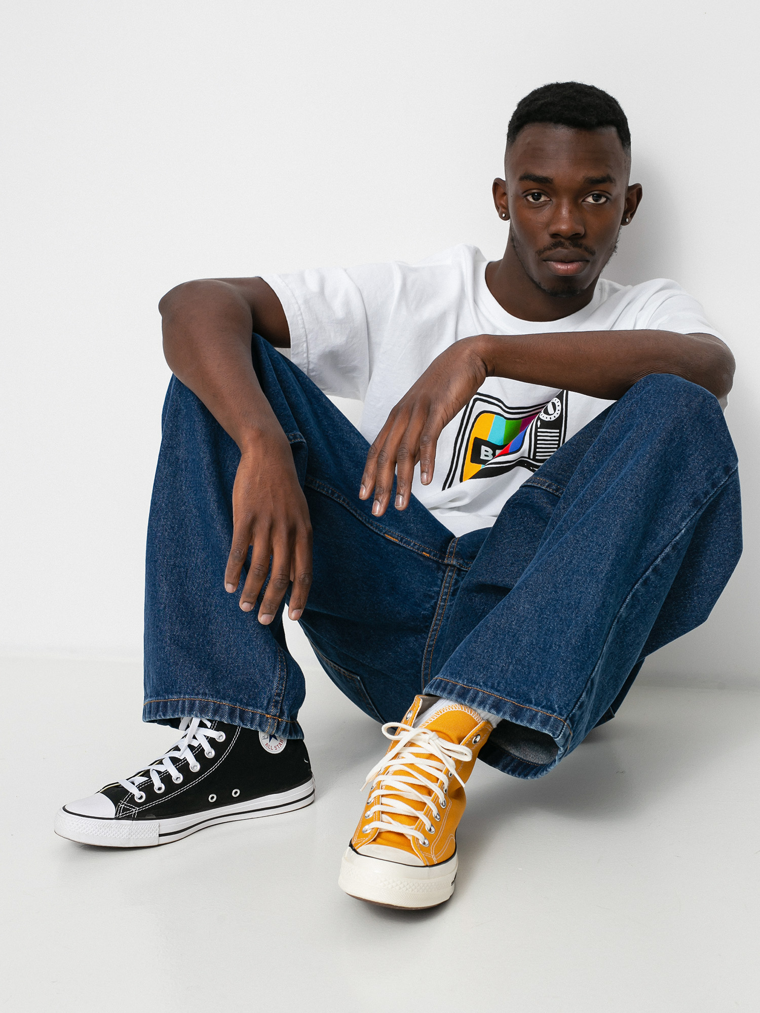 Brixton Service Stt póló (white garment dye)