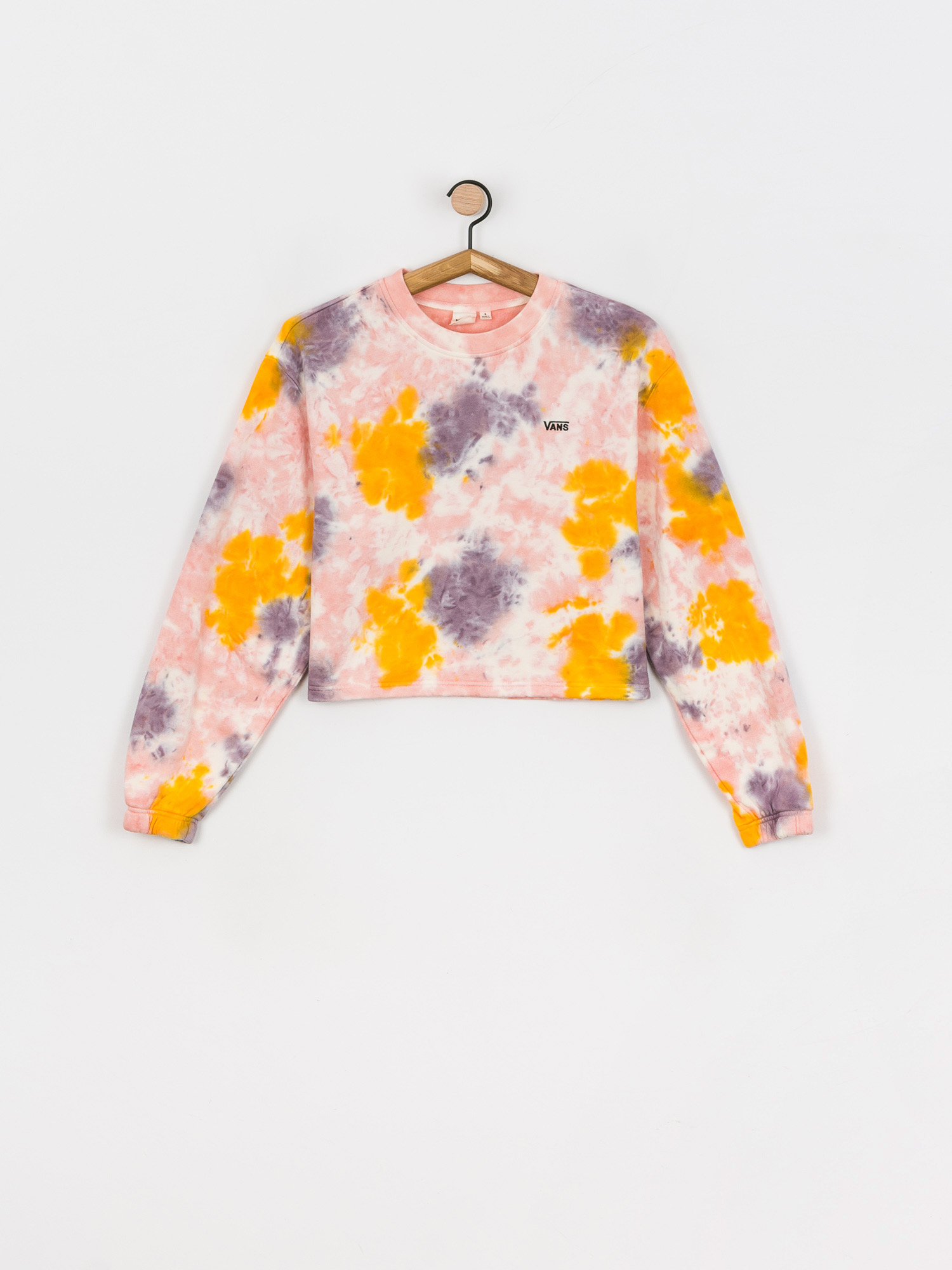 Vans Grunge Wash Crop Crew Pulóver Wmn (purple dove)