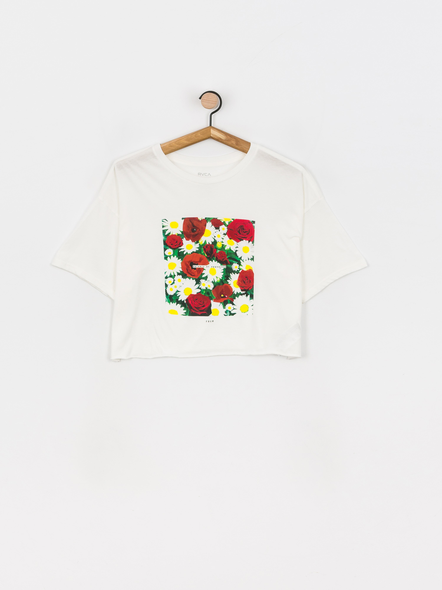 RVCA Super Bloom Bf Crop póló Wmn (vintage white)