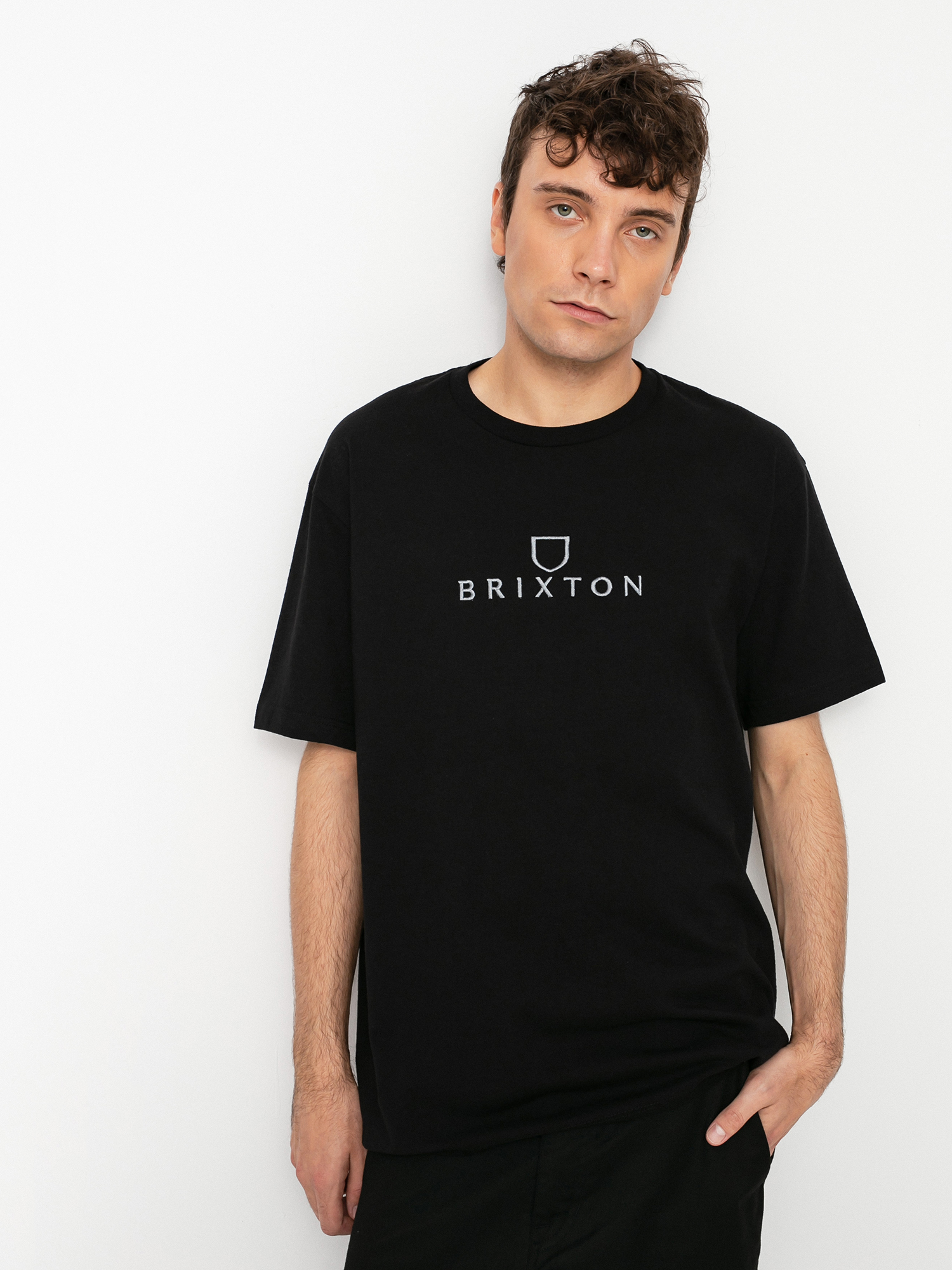 Brixton Alpha Thread Stt póló (black/grey)
