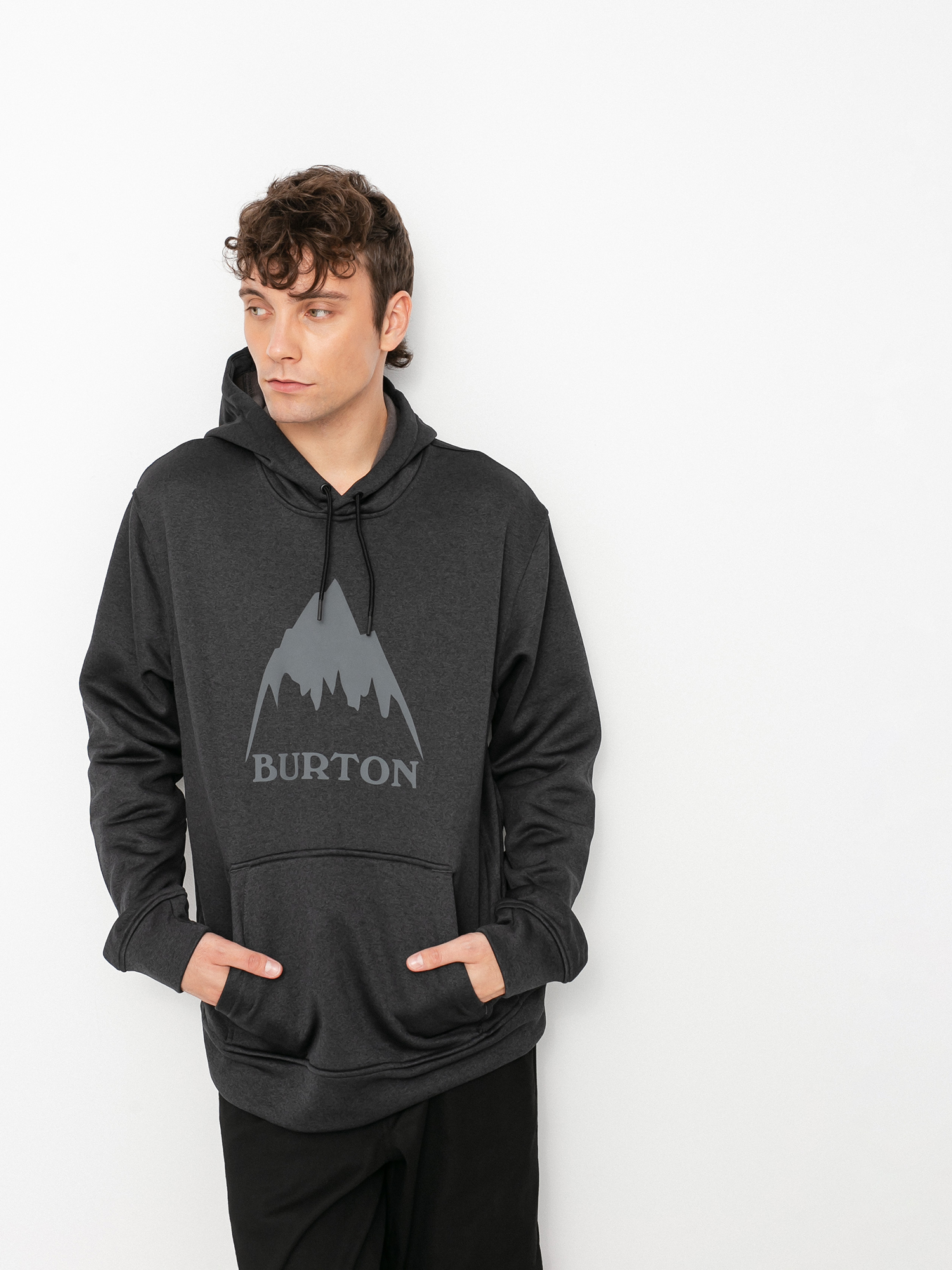 Férfi Burton Oak HD Thermo pulóver (true black heather)