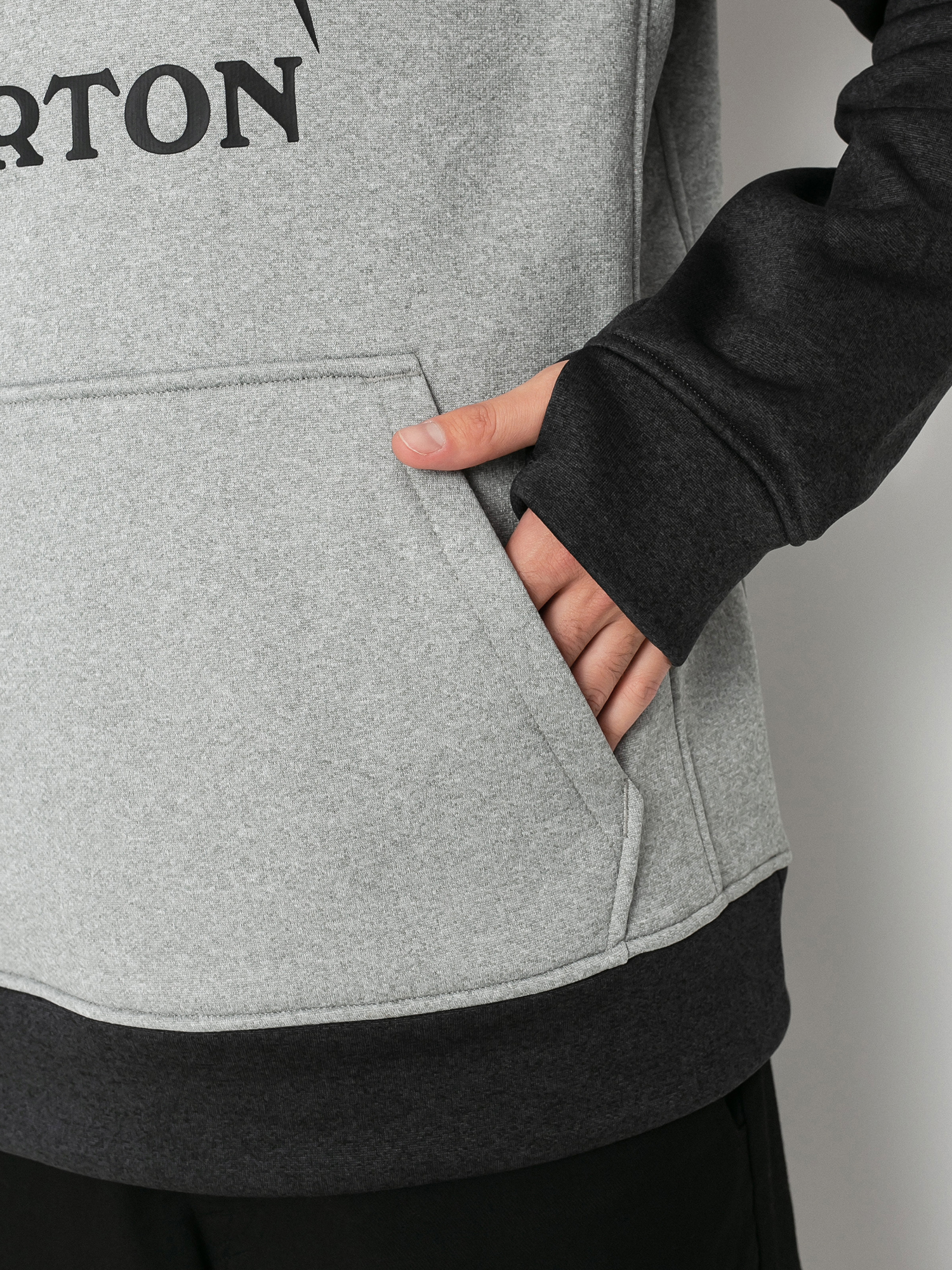 Férfi Thermo pulóver Burton Oak HD (gray heather/true black)