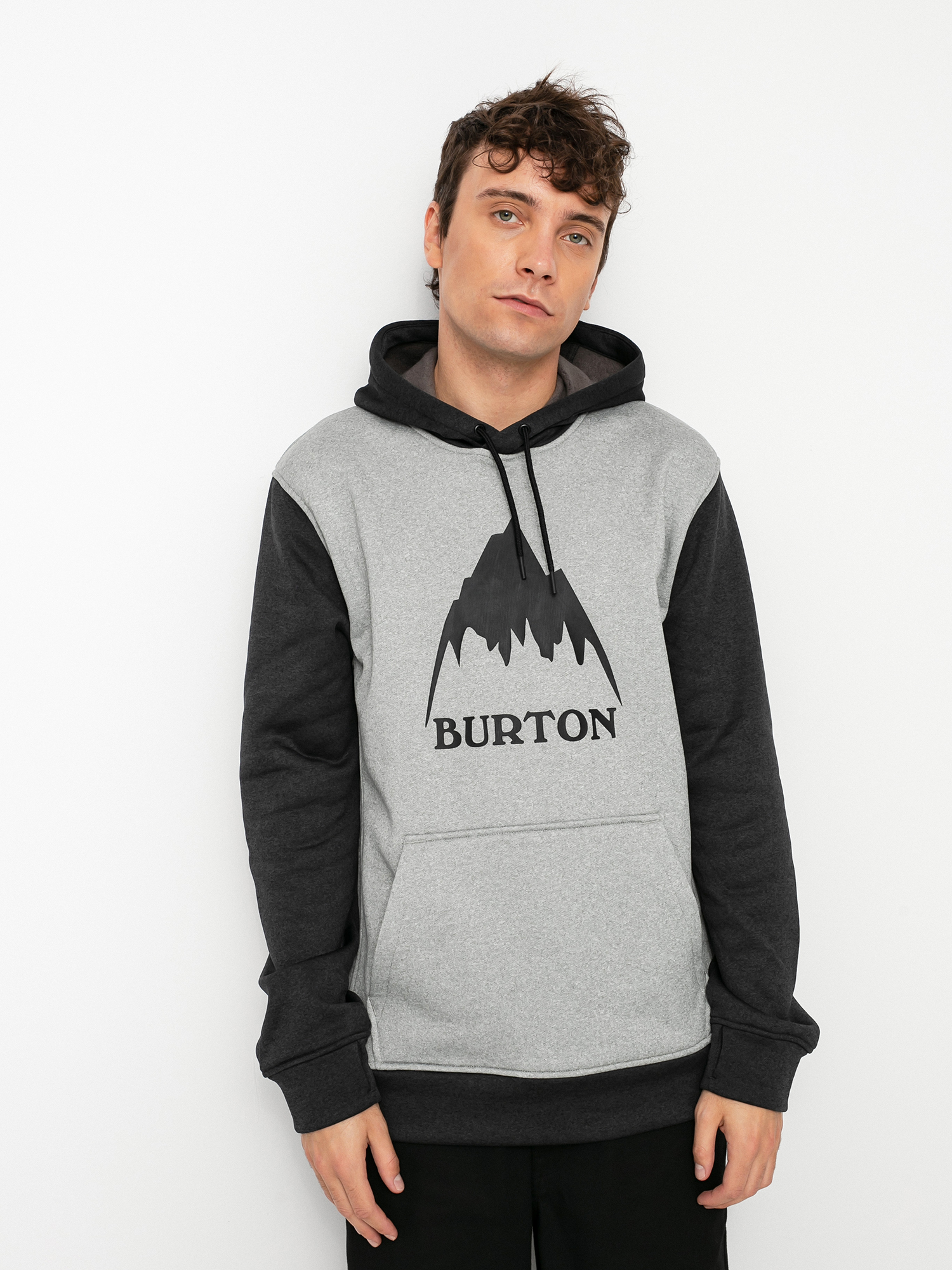 Férfi Thermo pulóver Burton Oak HD (gray heather/true black)