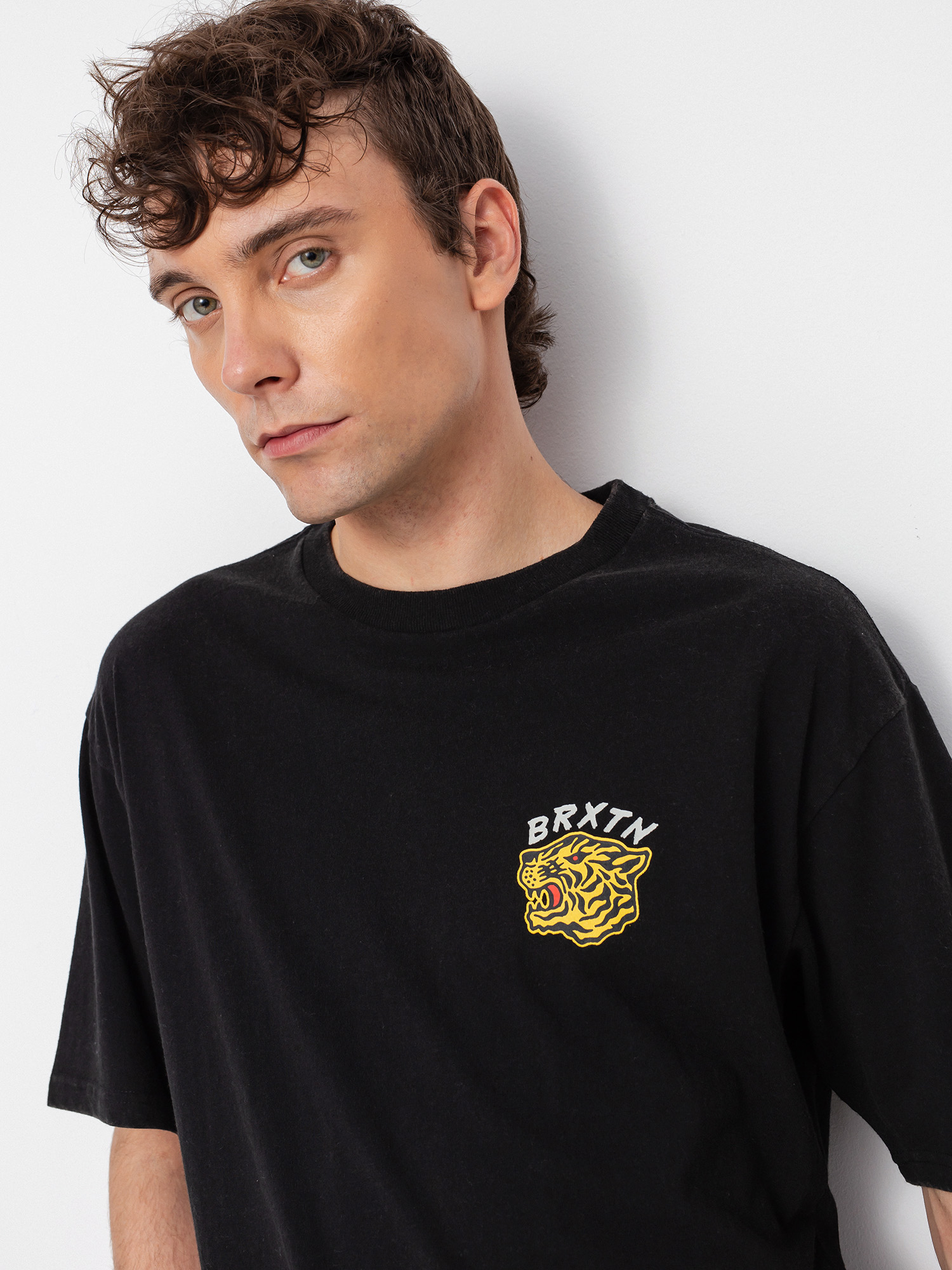 Brixton Kit Stt póló (black worn wash)