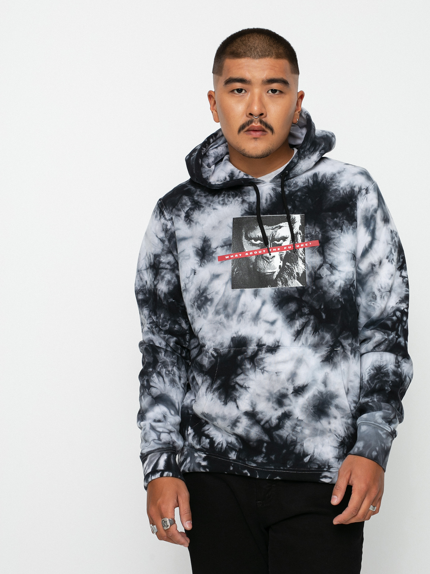 Element Pota Crusade HD Kapucnis pulóver (black white)