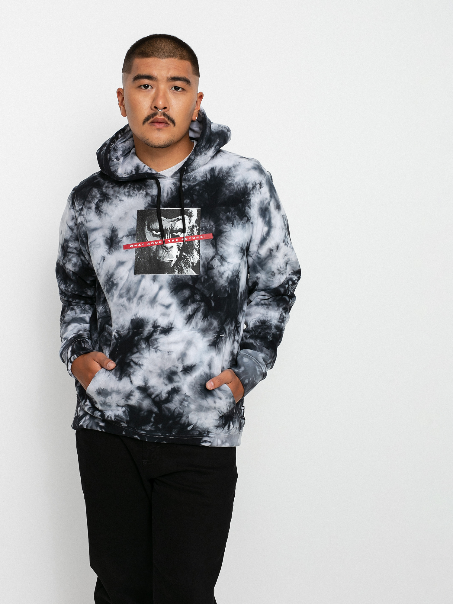 Element Pota Crusade HD Kapucnis pulóver (black white)