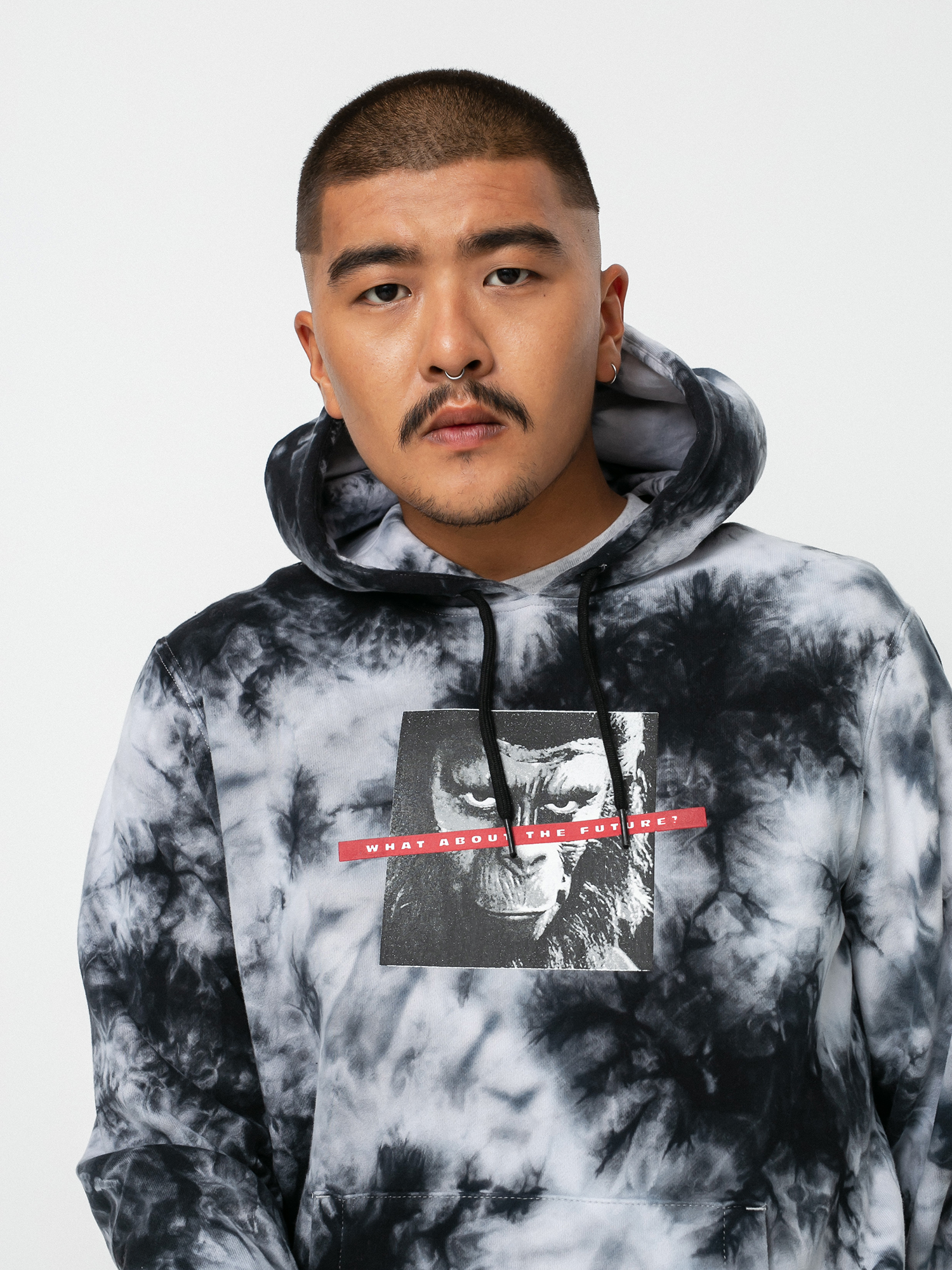 Element Pota Crusade HD Kapucnis pulóver (black white)