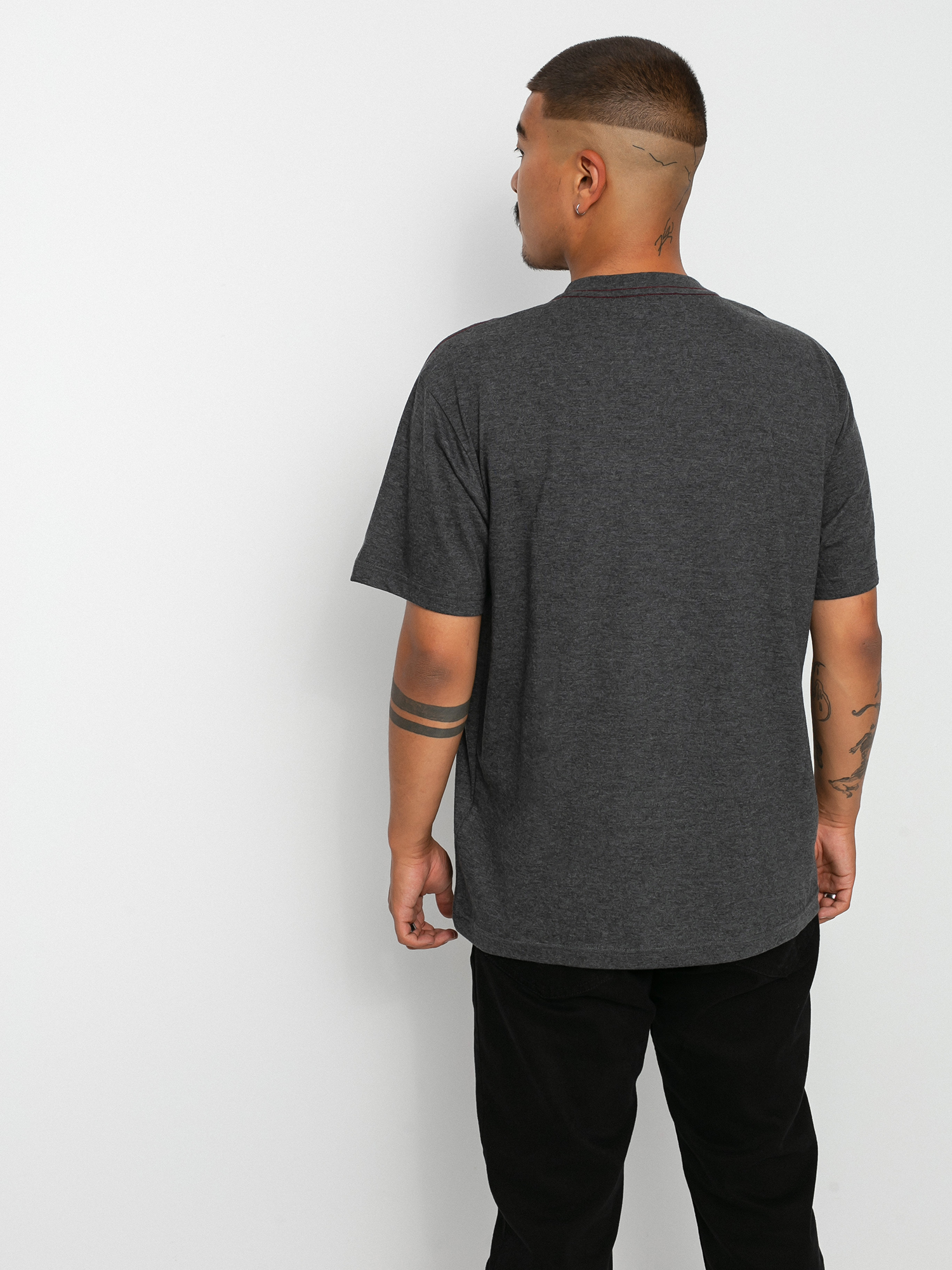 RVCA Benj Skull Póló (dark charcoal)