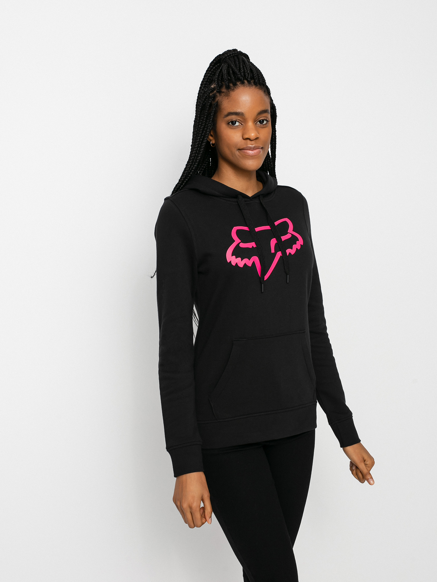 Fox Boundary HD Kapucnis pulóver Wmn (blk/pnk)