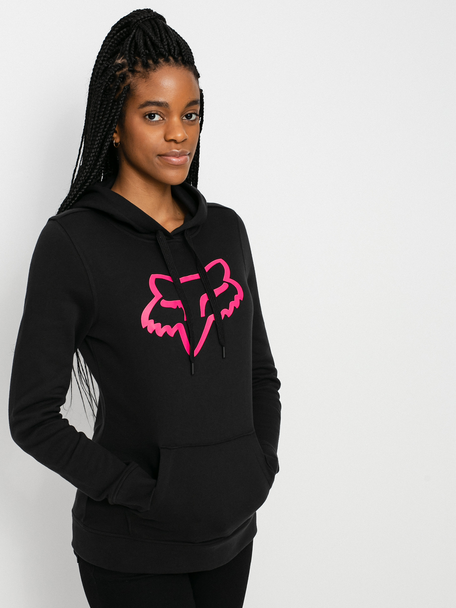 Fox Boundary HD Kapucnis pulóver Wmn (blk/pnk)