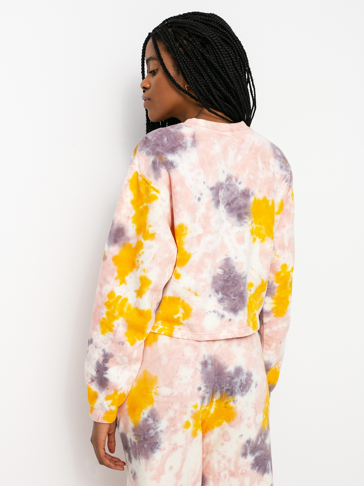 Vans Grunge Wash Crop Crew Pulóver Wmn (purple dove)