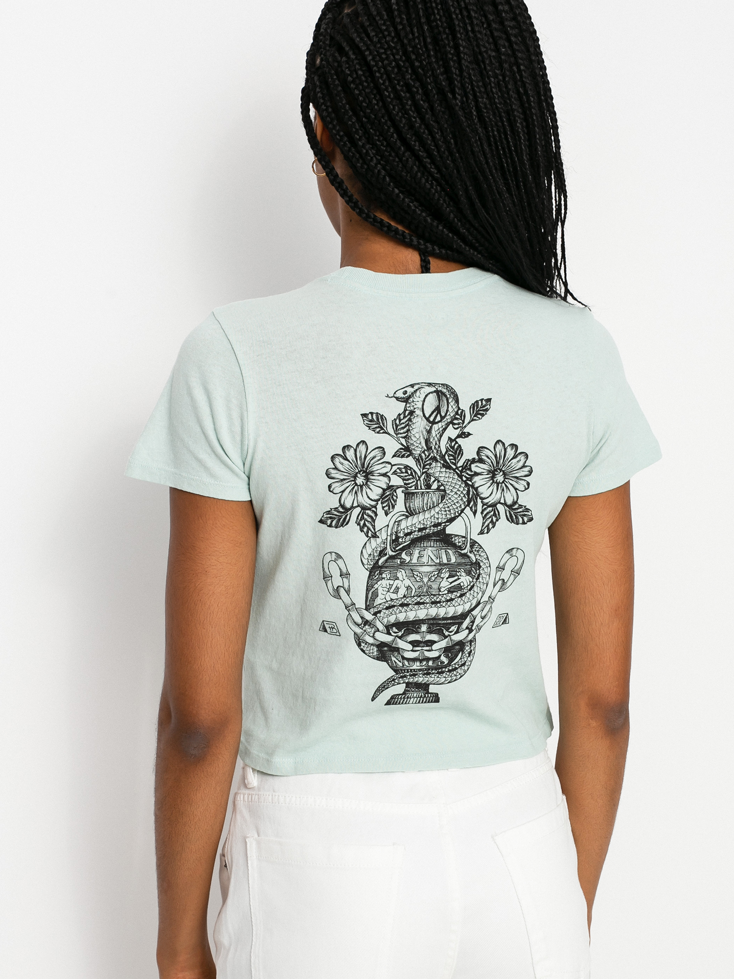 RVCA Benj Snakes póló Wmn (haze blue)