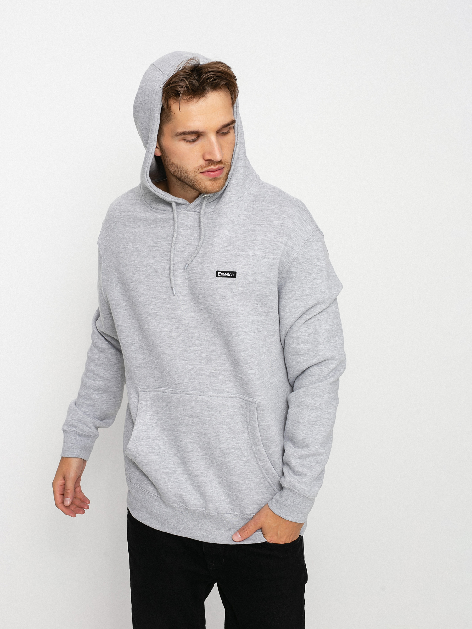 Emerica Micro Pure Patch HD Kapucnis pulóver (grey/heather)