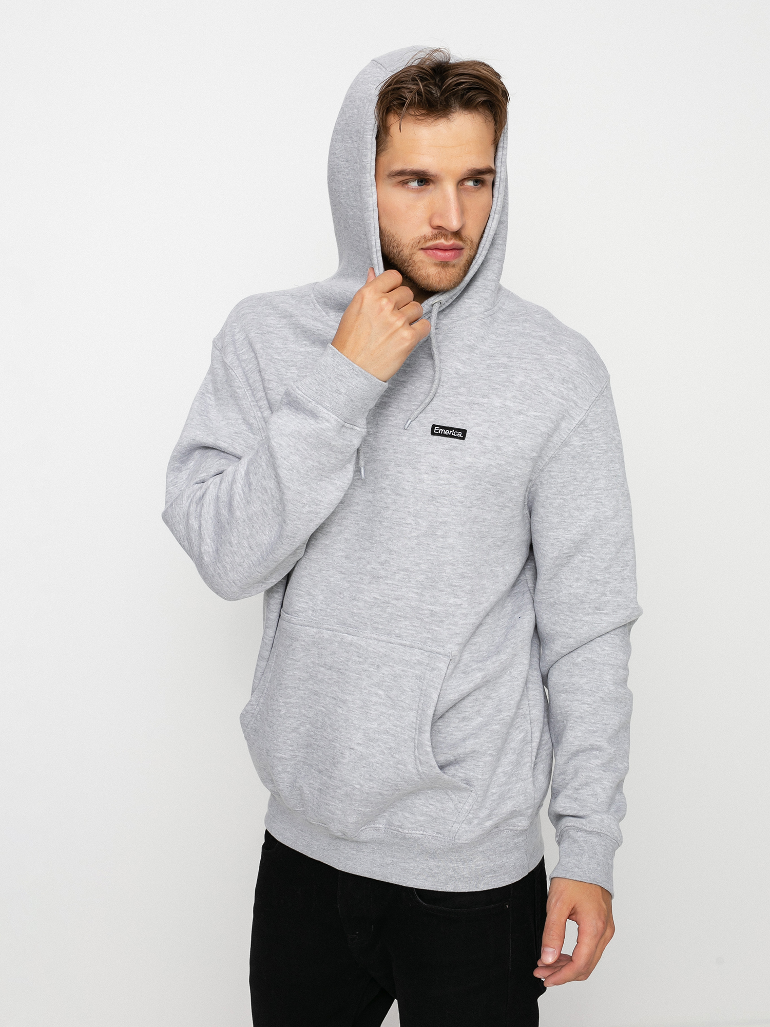 Emerica Micro Pure Patch HD Kapucnis pulóver (grey/heather)