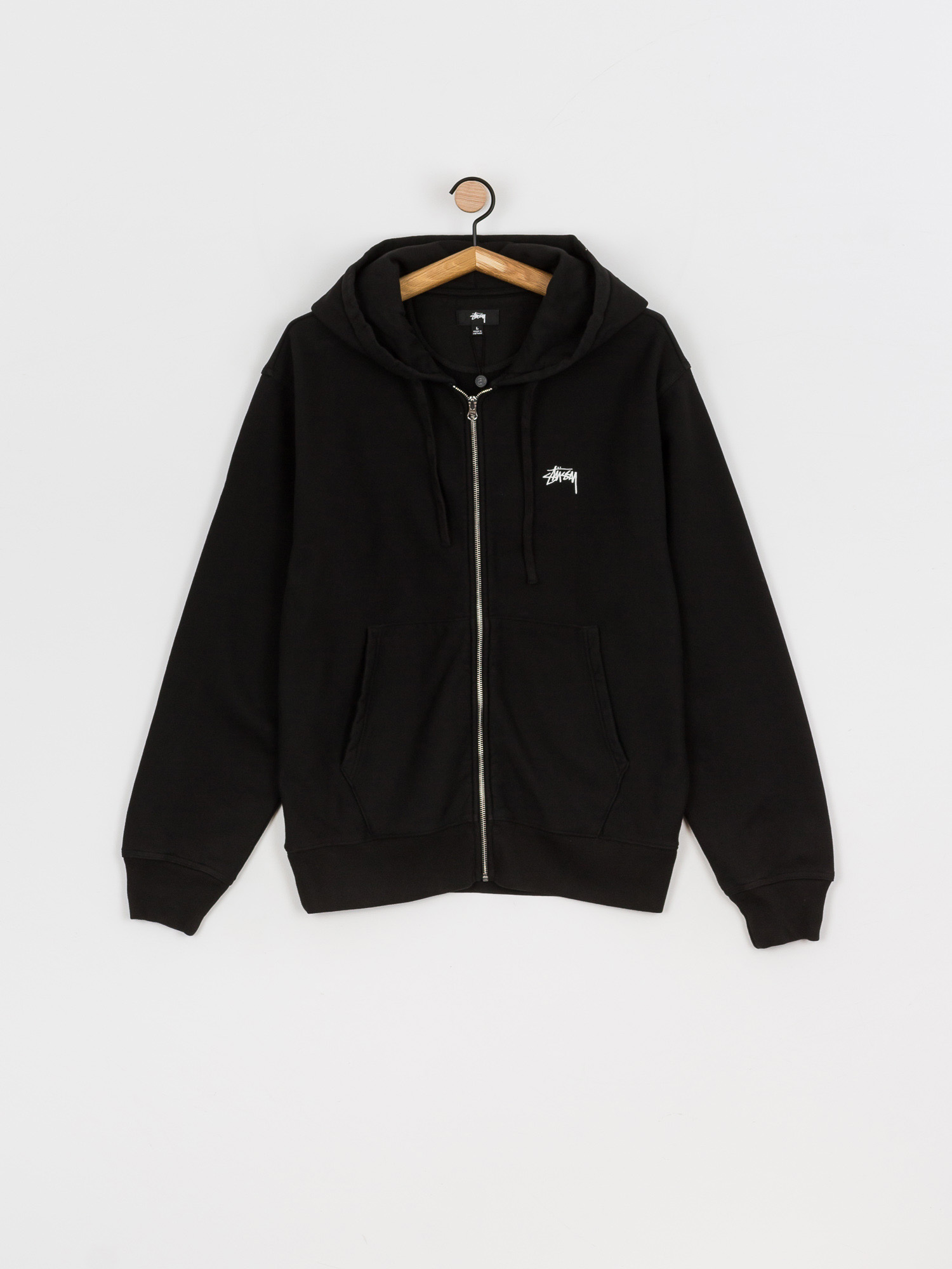 Stussy Stock Logo ZHD Kapucnis pulóver (black)