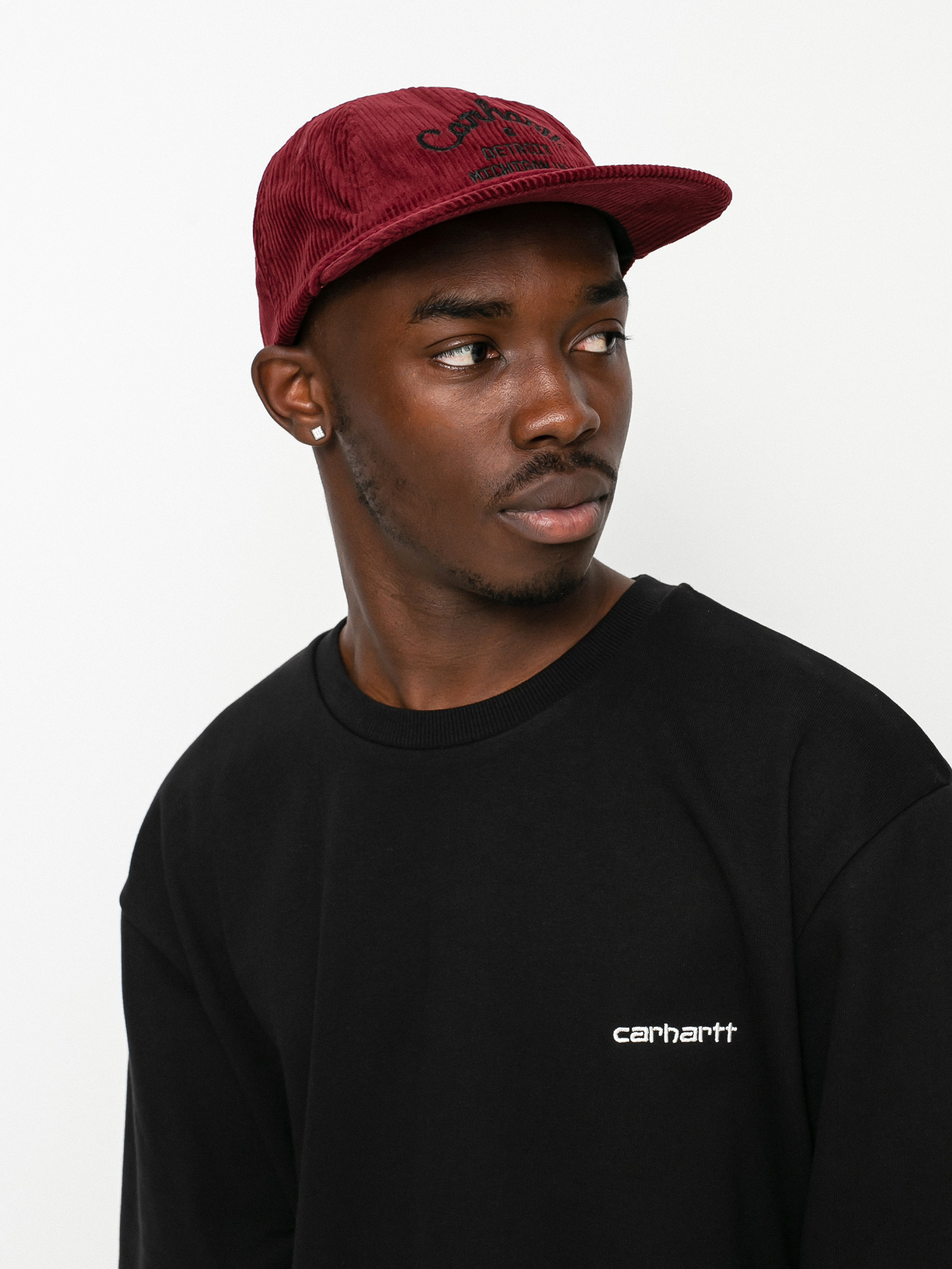 Carhartt WIP Script Embroidery Pulóver (black/white)