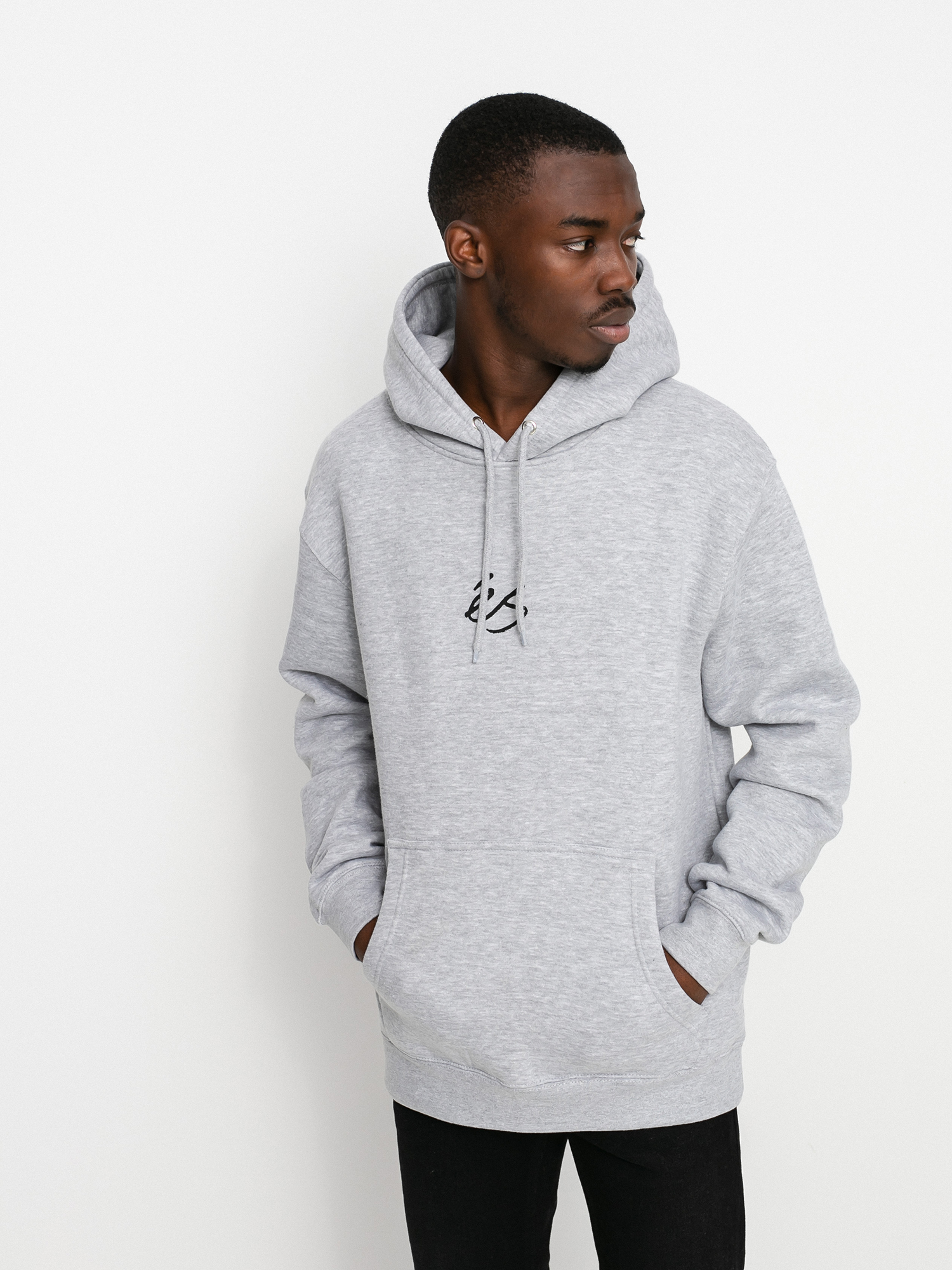 eS Mini Script HD Kapucnis pulóver (grey/heather)