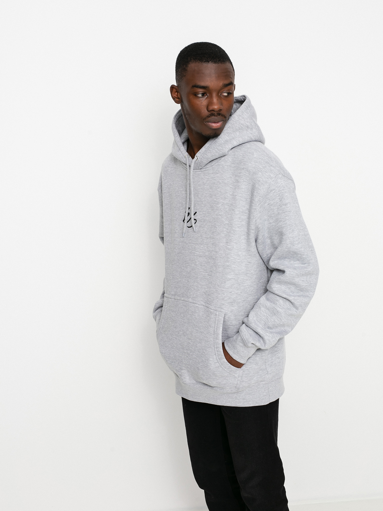 eS Mini Script HD Kapucnis pulóver (grey/heather)