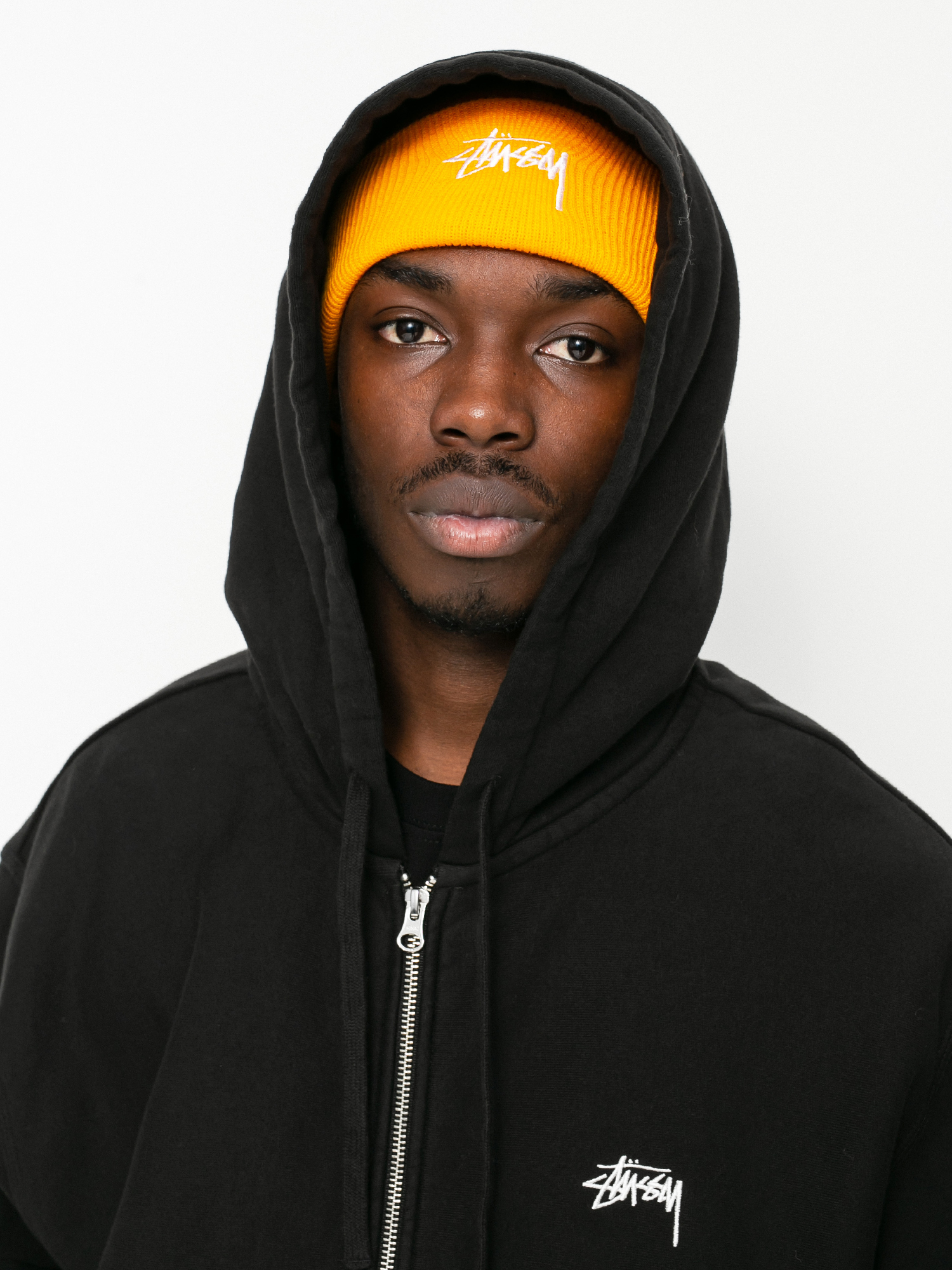 Stussy Stock Logo ZHD Kapucnis pulóver (black)