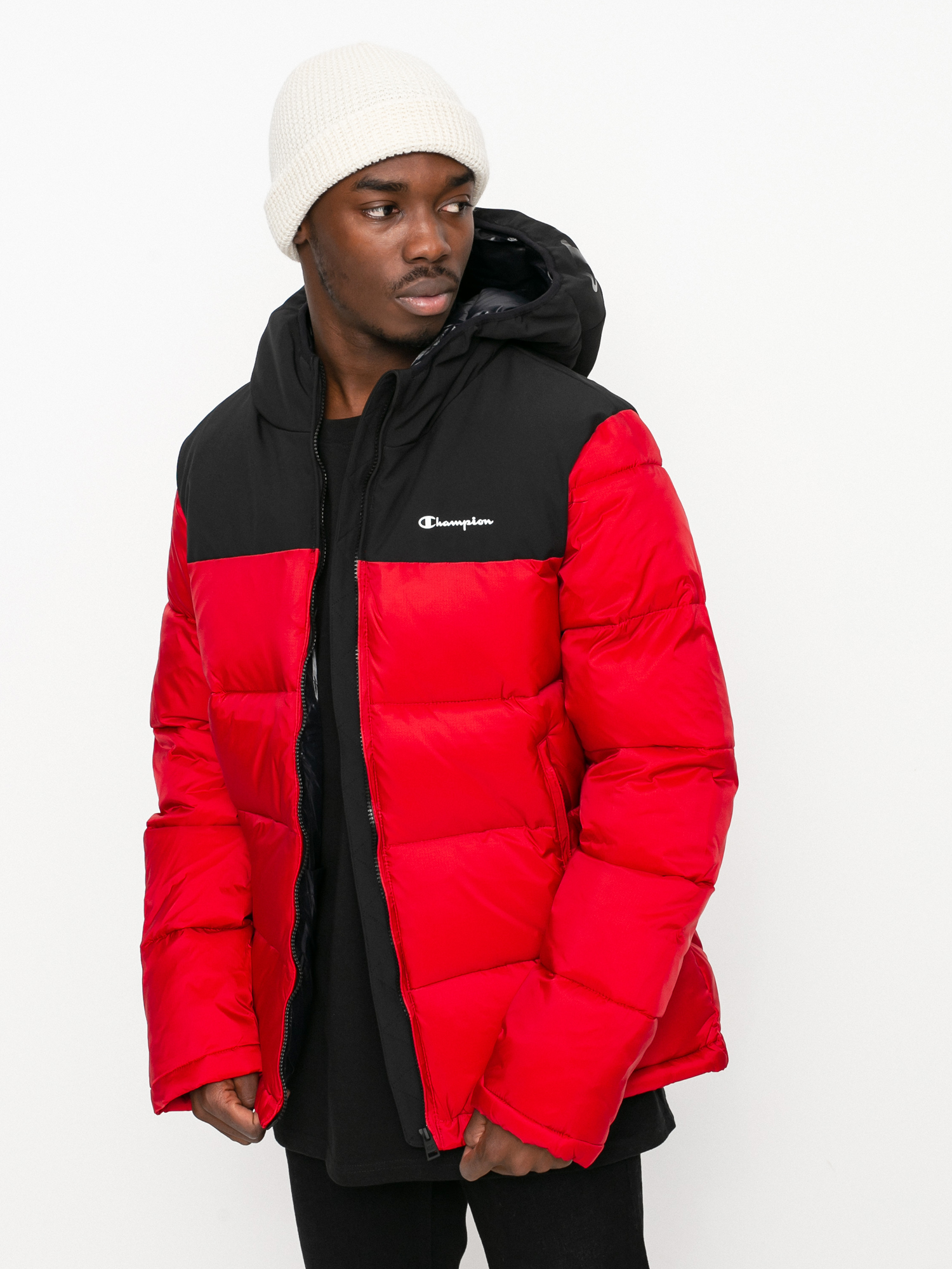 Champion Legacy Hooded Jacket 216652 Dzseki (htr/nbk)