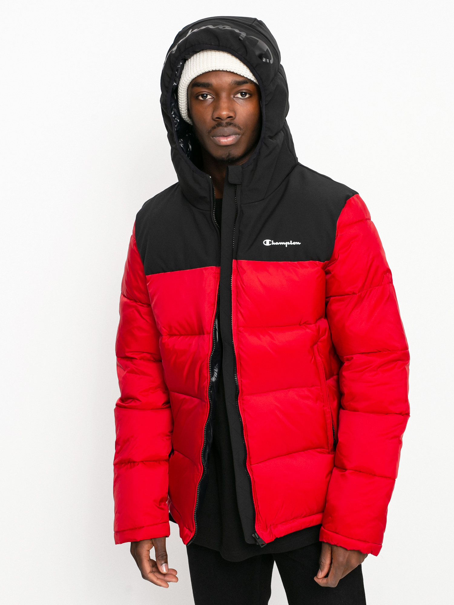 Champion Legacy Hooded Jacket 216652 Dzseki (htr/nbk)