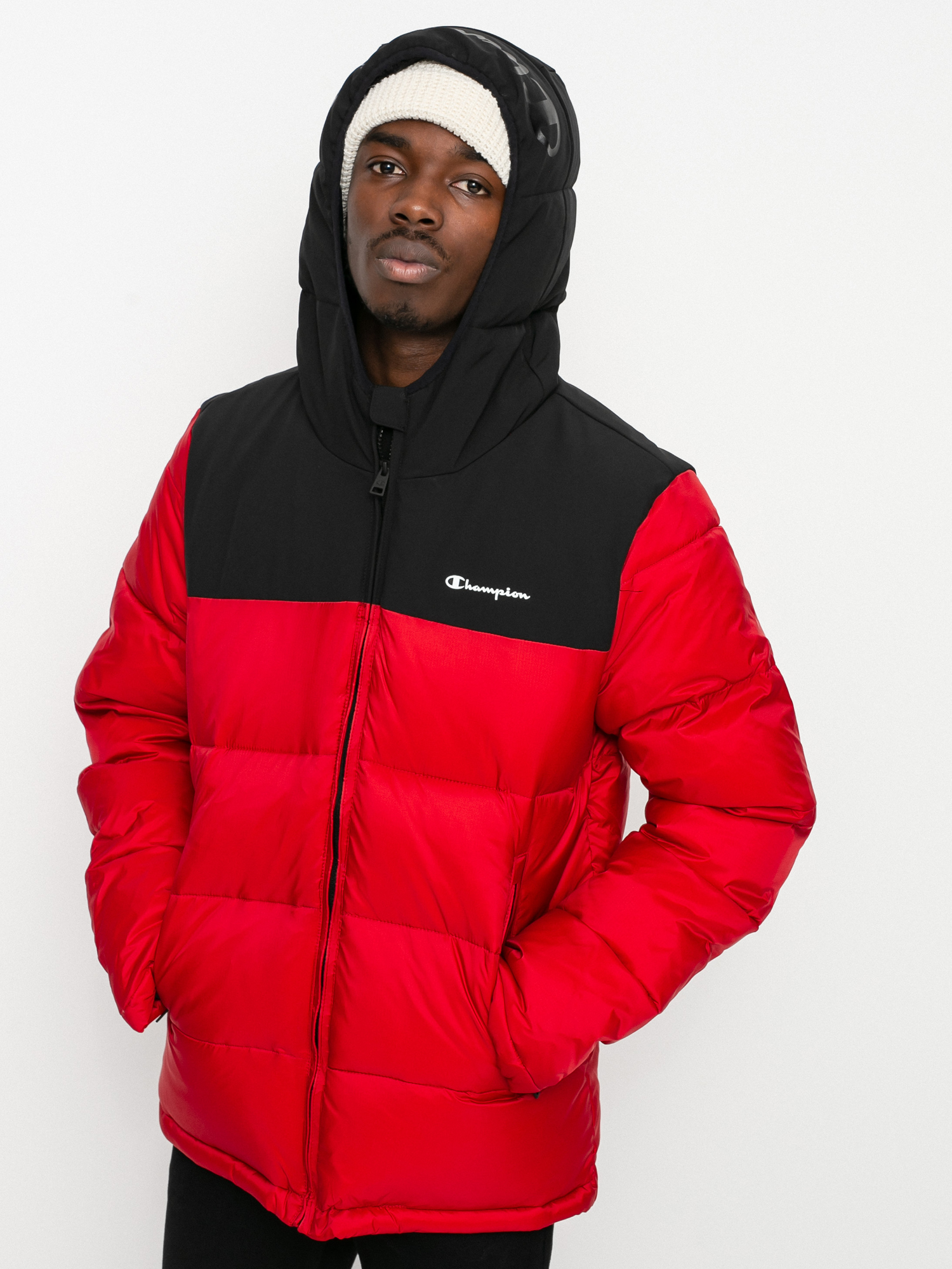 Champion Legacy Hooded Jacket 216652 Dzseki (htr/nbk)