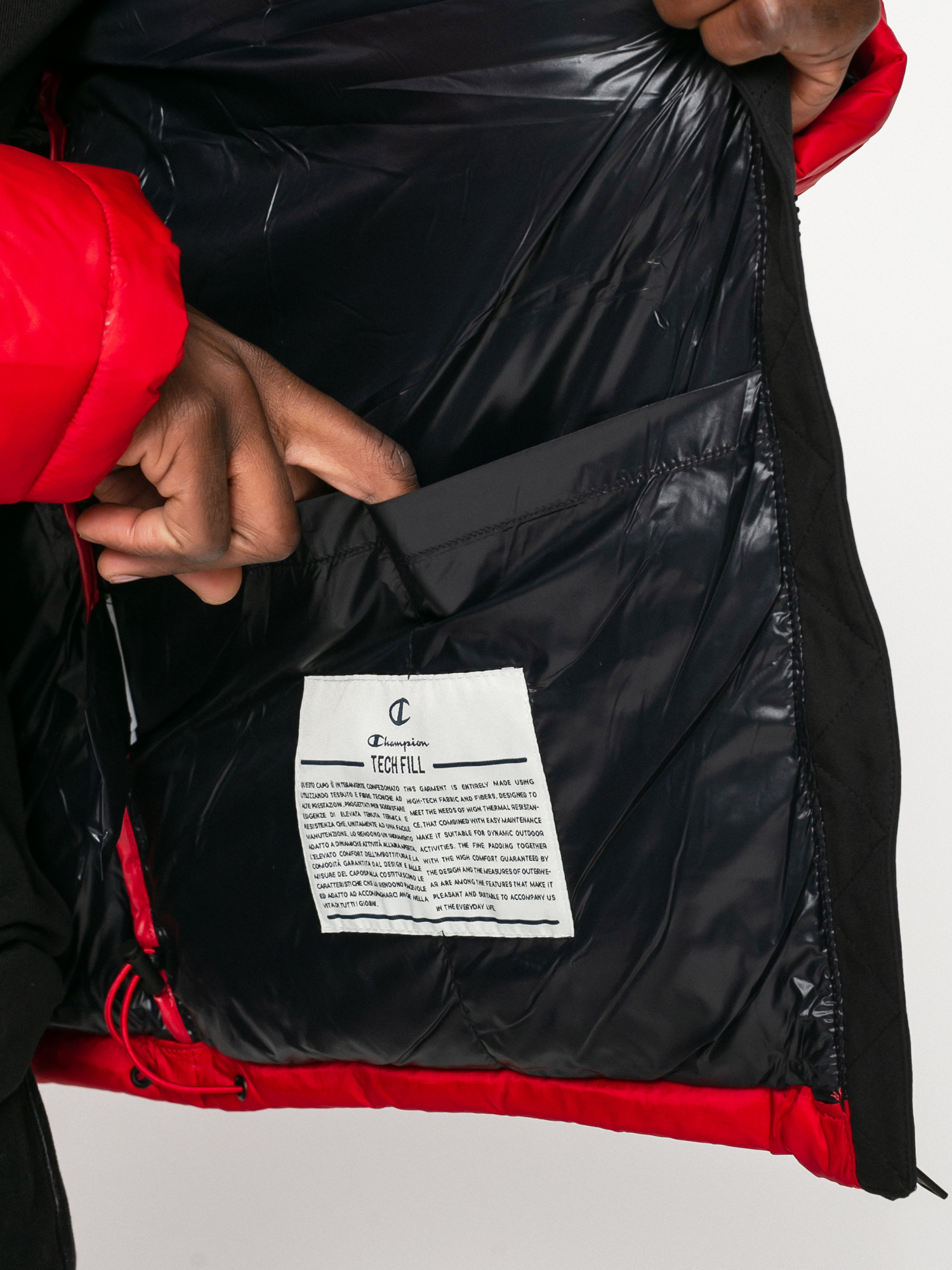 Champion Legacy Hooded Jacket 216652 Dzseki (htr/nbk)