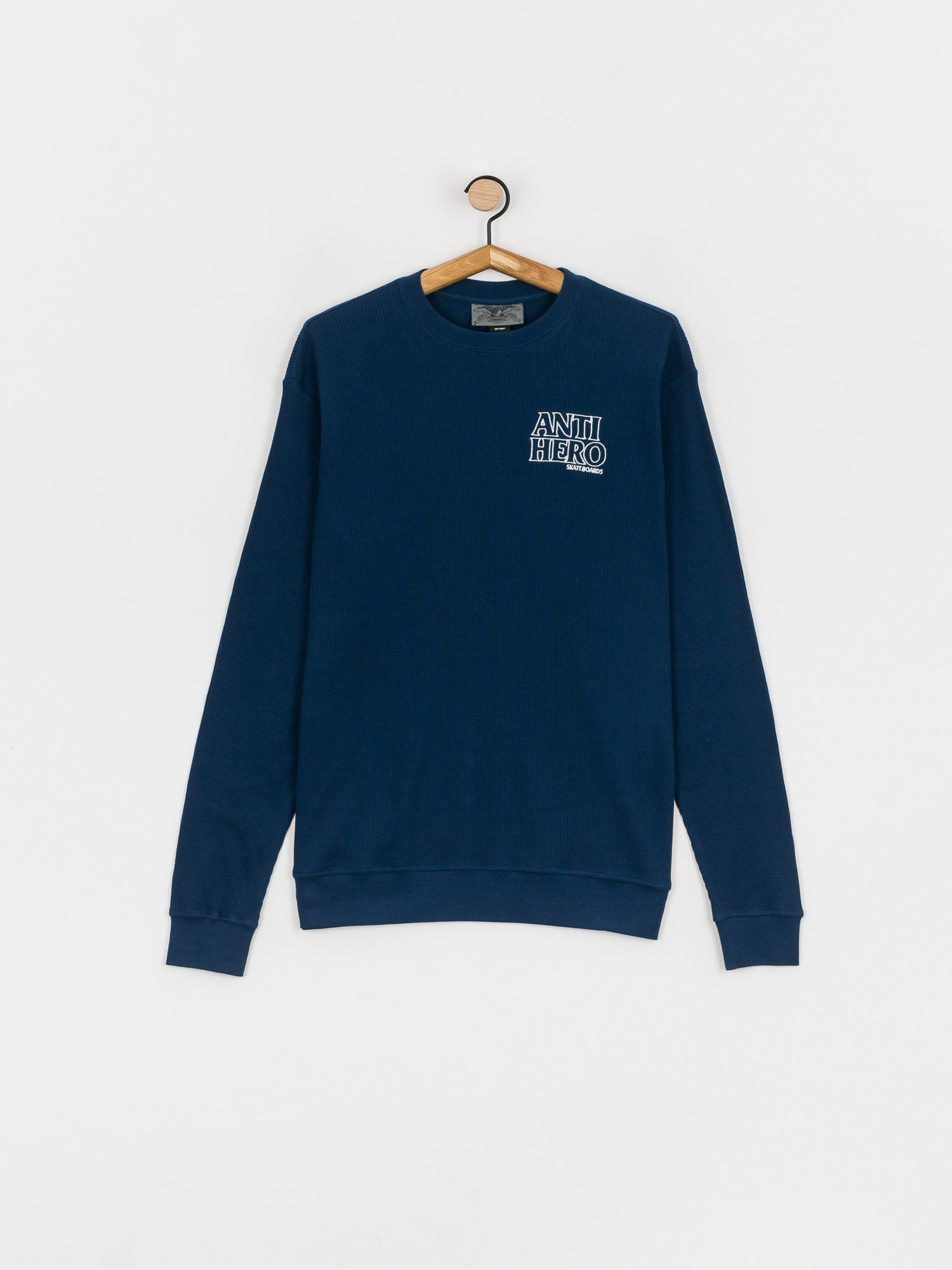 Antihero Lil Black Hero Outline Pulóver (navy w/white embroidery)