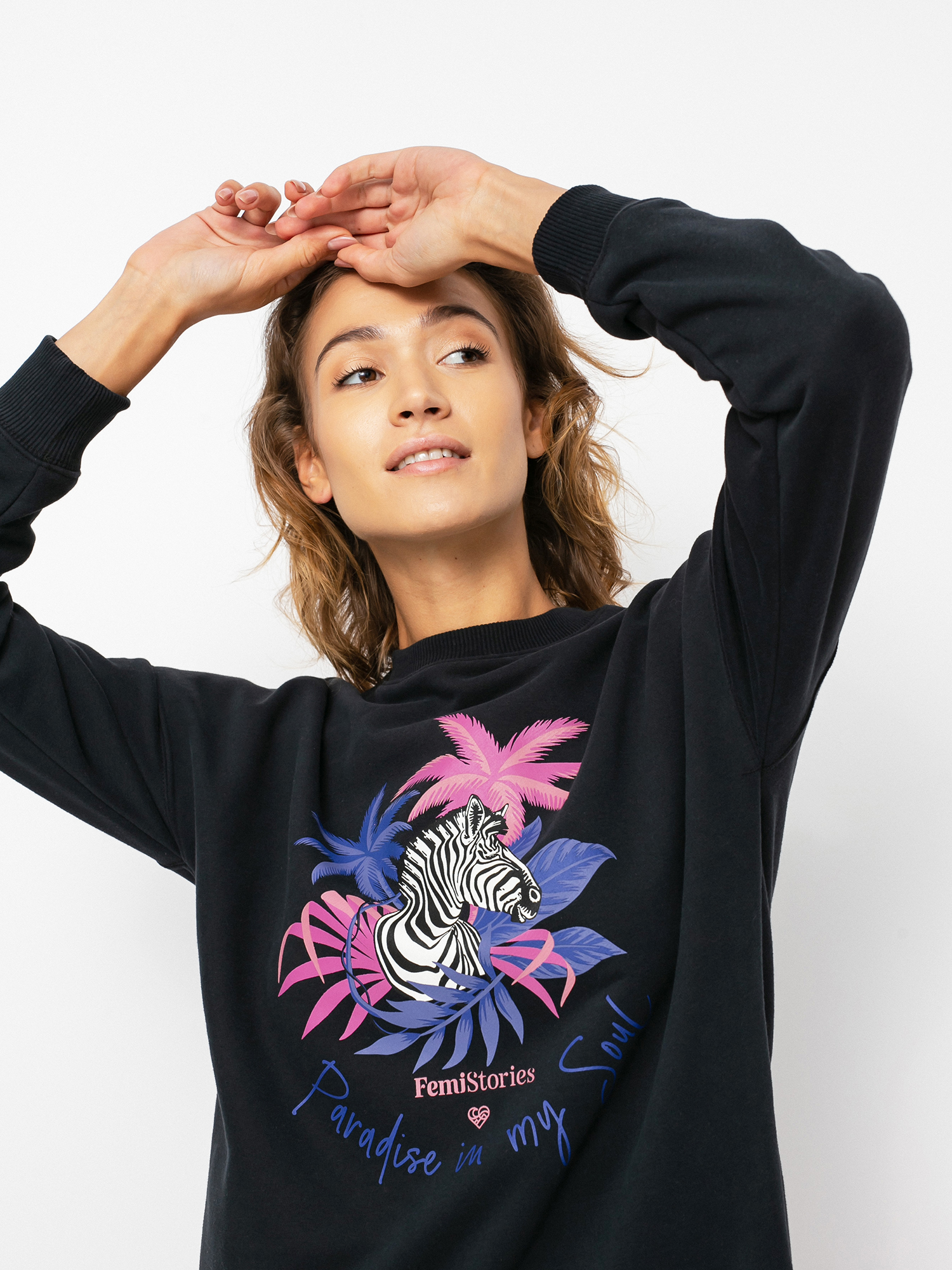 Femi Stories Pepi Pulóver Wmn (blk)