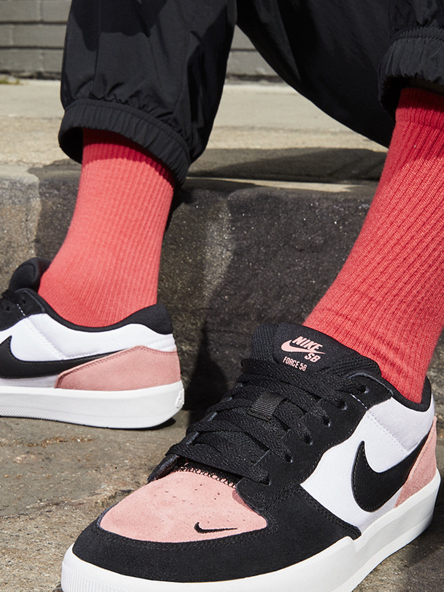 Nike SB Force 58 Cipők (pink salt/black white black)