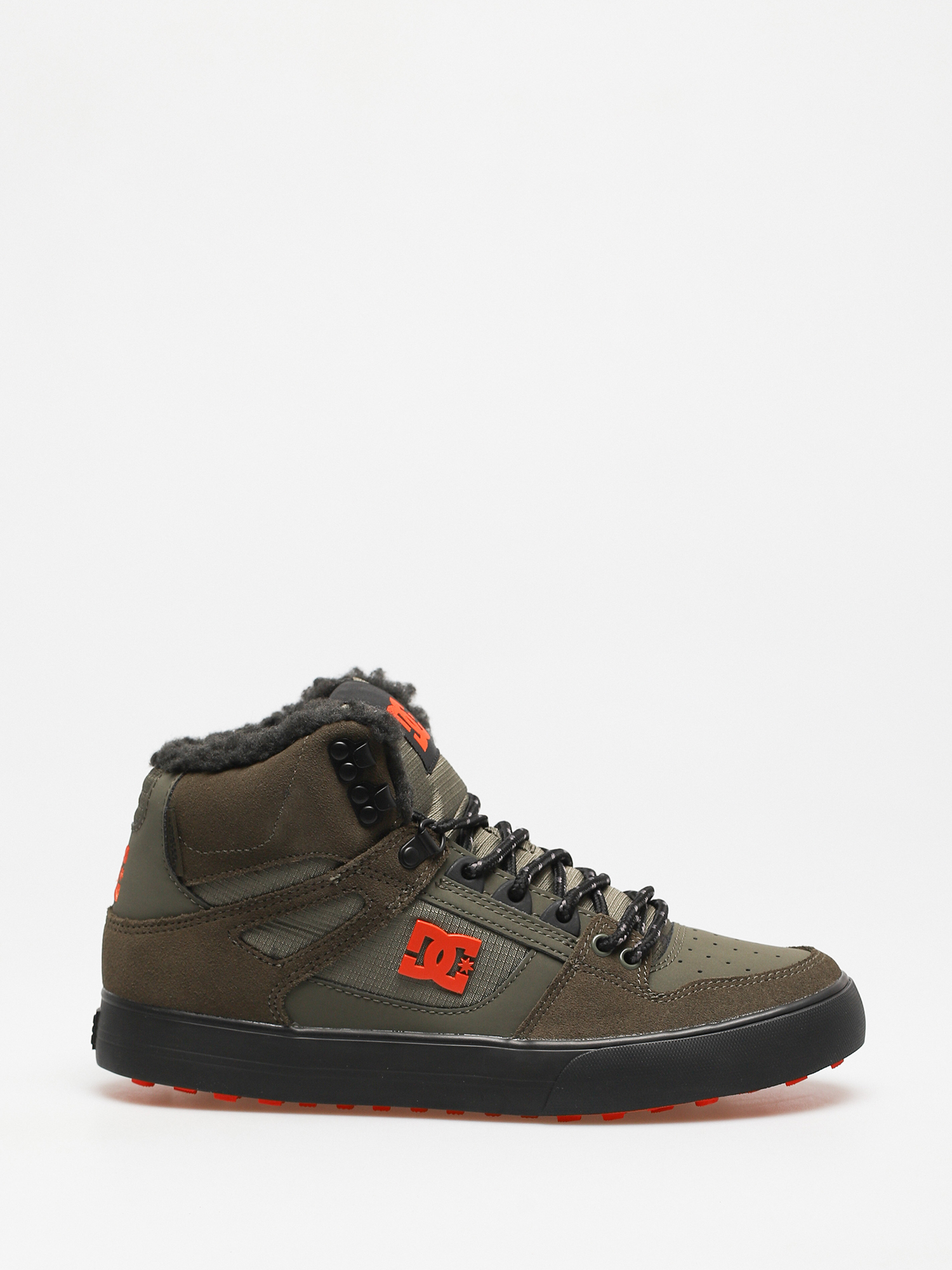 DC Pure High Top Wc Wnt Cipők (dusty olive/orange)