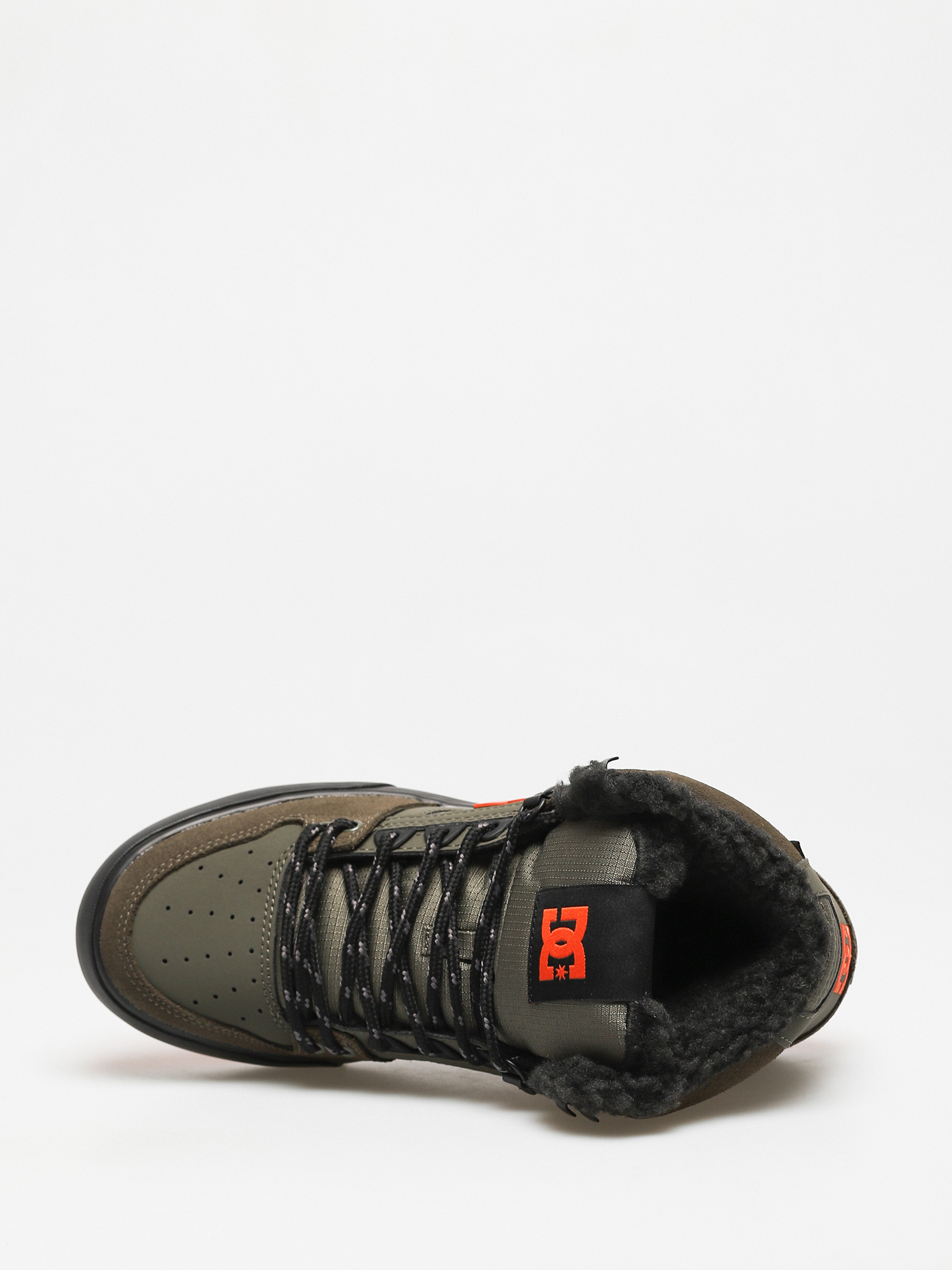 DC Pure High Top Wc Wnt Cipők (dusty olive/orange)