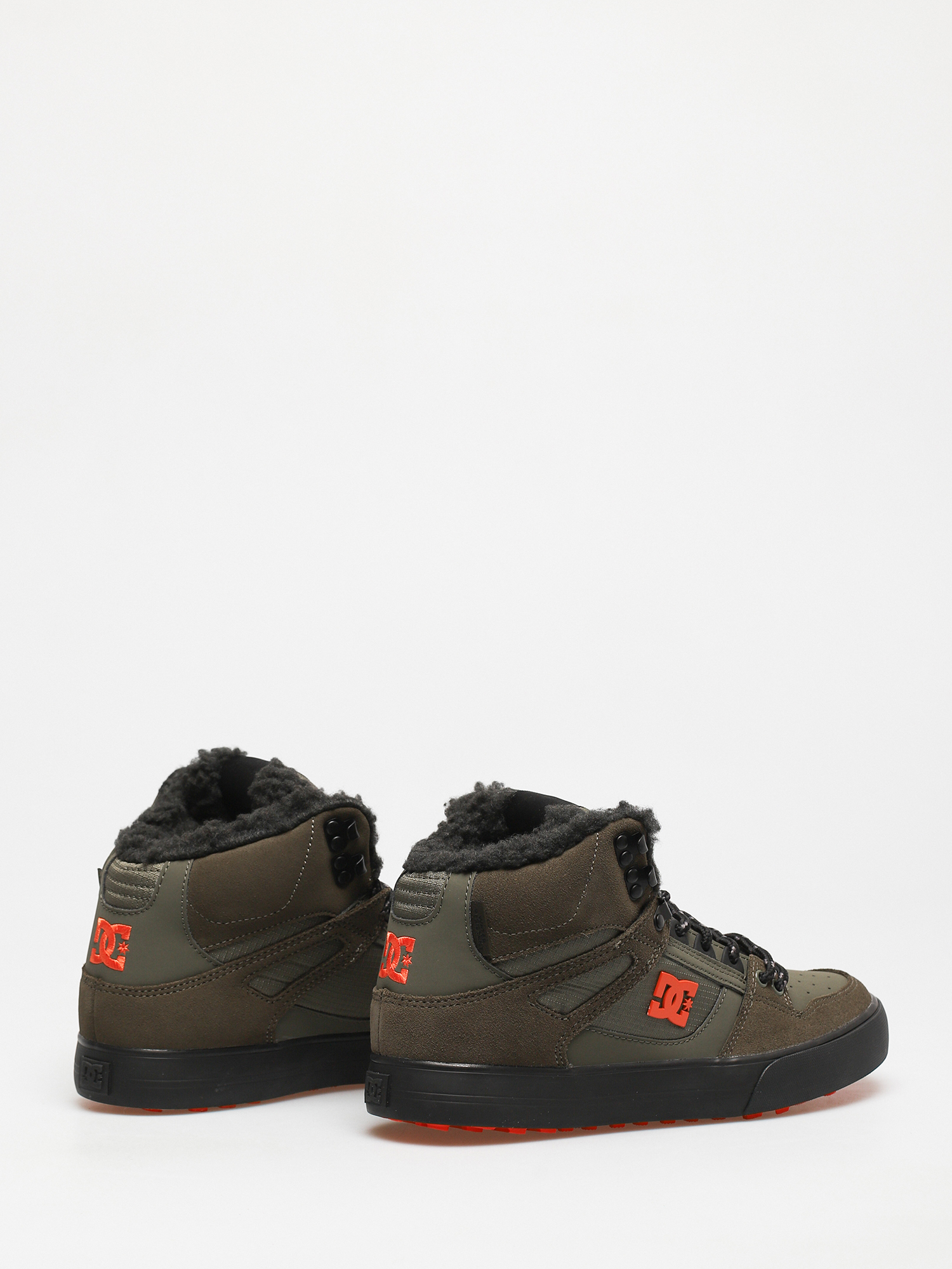 DC Pure High Top Wc Wnt Cipők (dusty olive/orange)