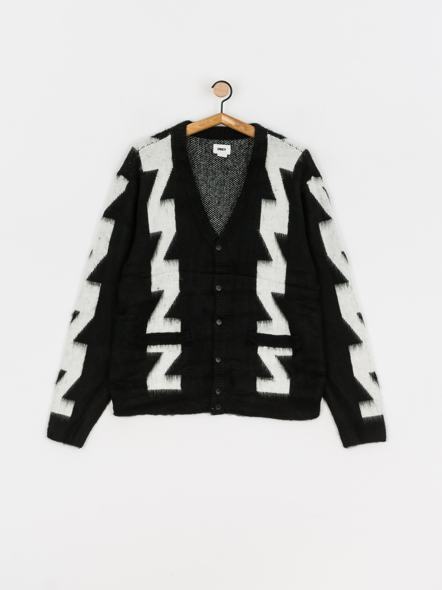 OBEY Dexter Cardigan Pulóver (black multi)