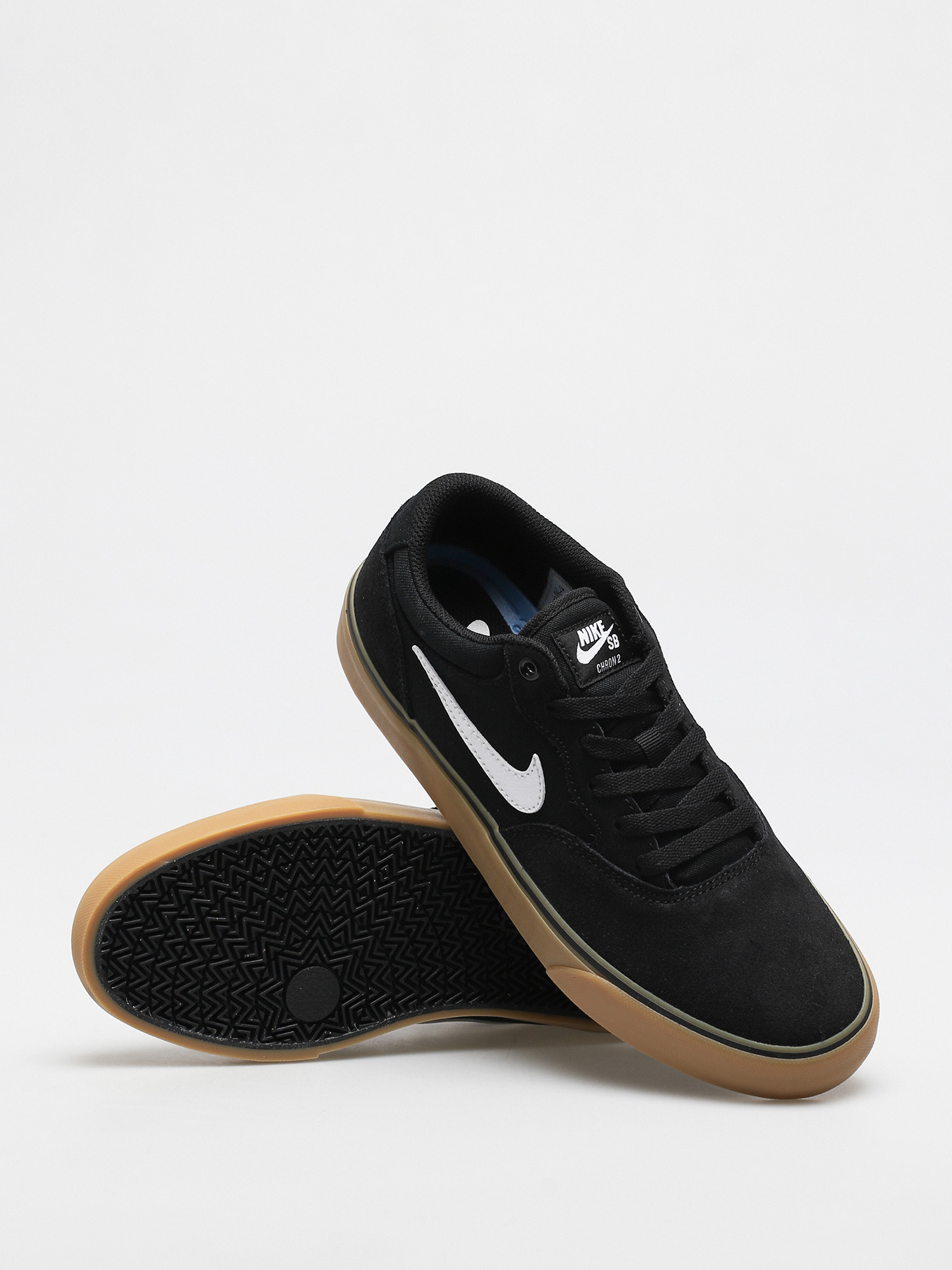 Nike SB Chron 2 Cipők (black/white black gum light brown)