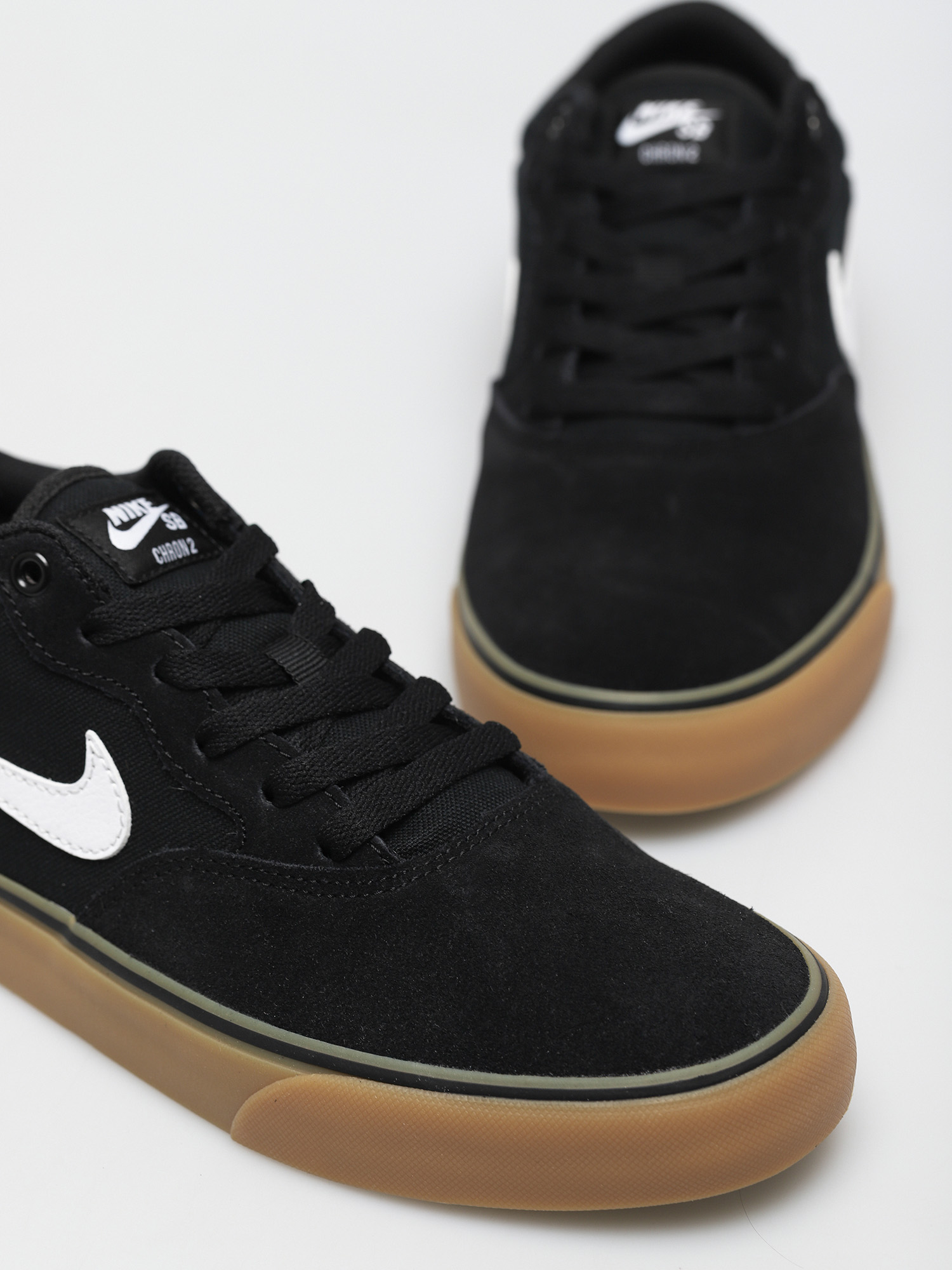 Nike SB Chron 2 Cipők (black/white black gum light brown)