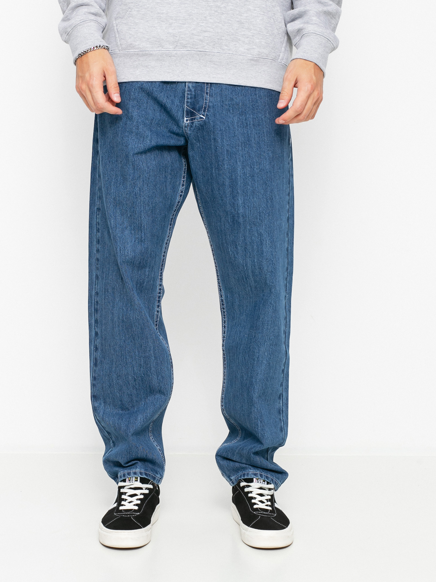 MassDnm Craft Jeans Baggy Fit Kisnadrág (medium blue stone wash)