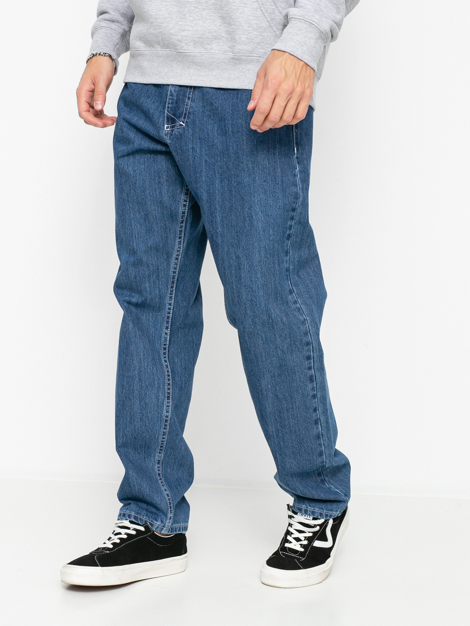 MassDnm Craft Jeans Baggy Fit Kisnadrág (medium blue stone wash)