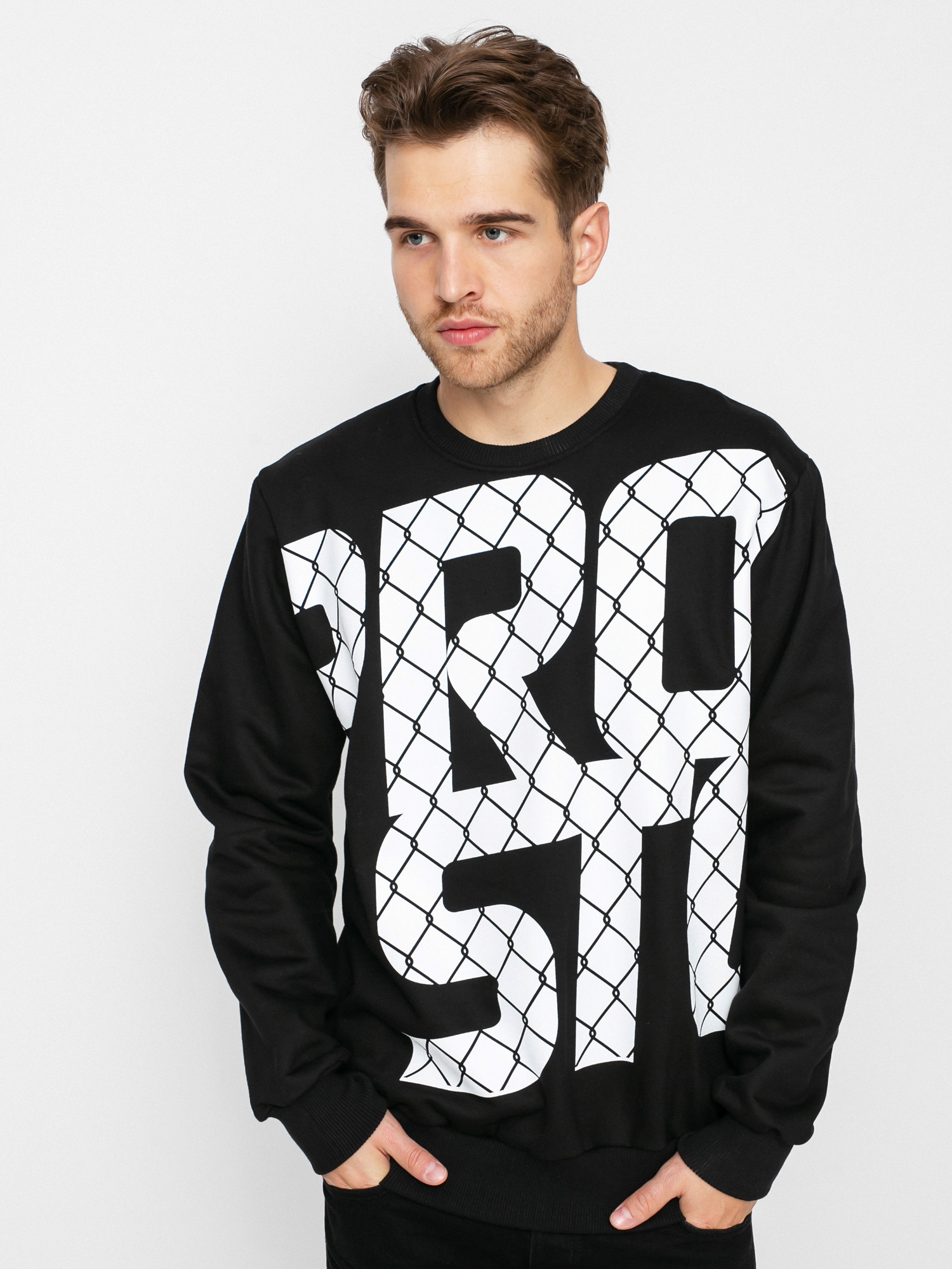 Prosto Big Fence Pulóver (black)