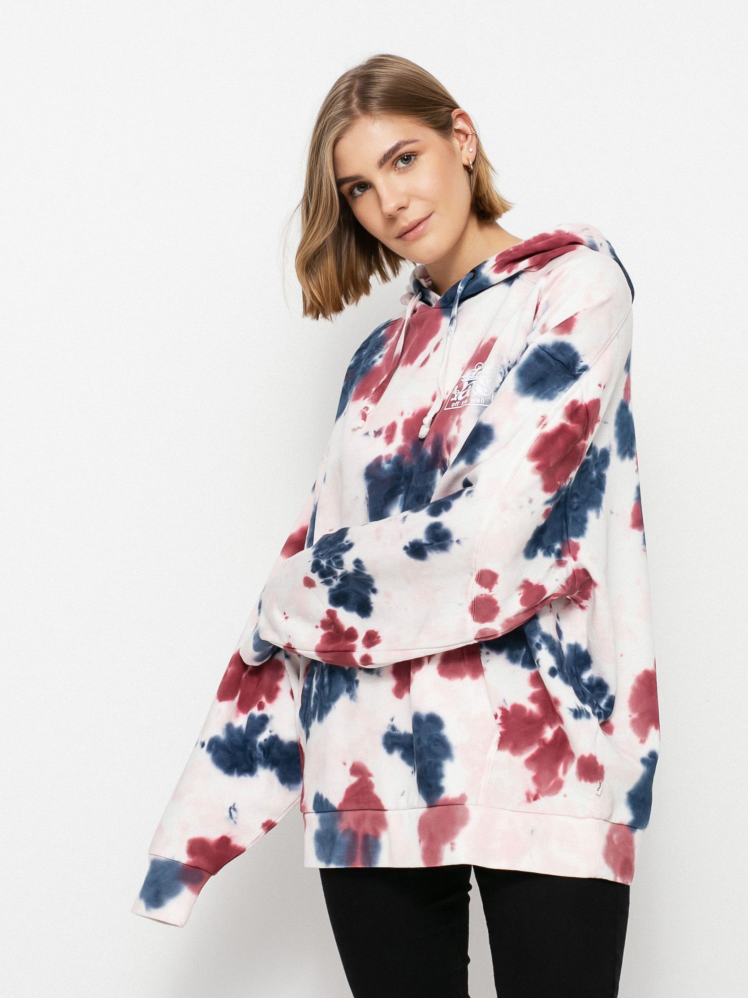 Vans Mascy Grunge Wash HD Kapucnis pulóver Wmn (pomegranate)