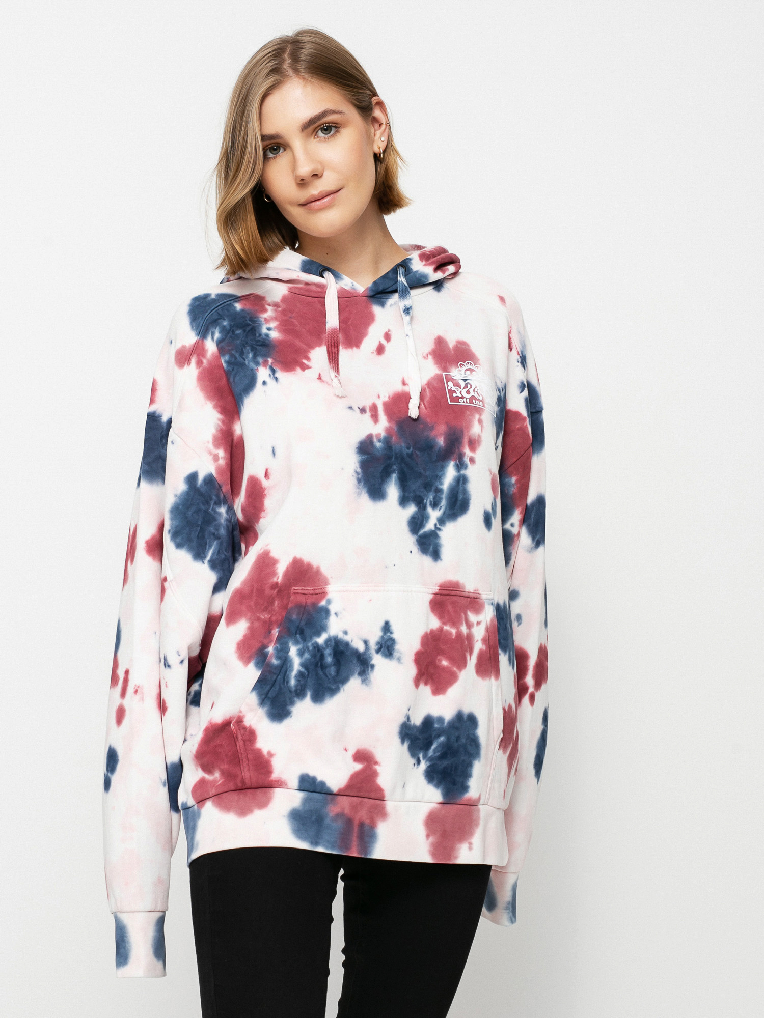 Vans Mascy Grunge Wash HD Kapucnis pulóver Wmn (pomegranate)