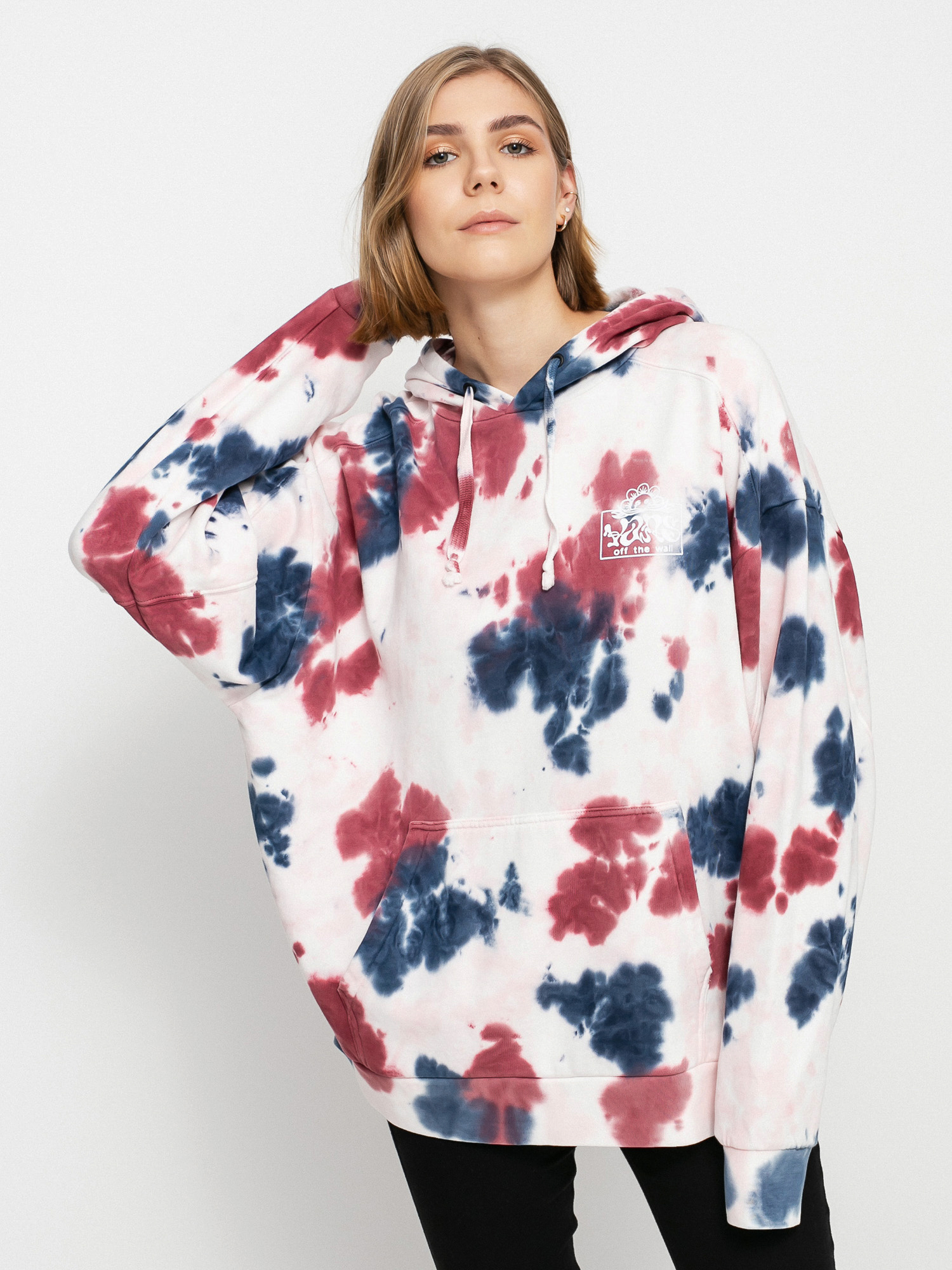 Vans Mascy Grunge Wash HD Kapucnis pulóver Wmn (pomegranate)