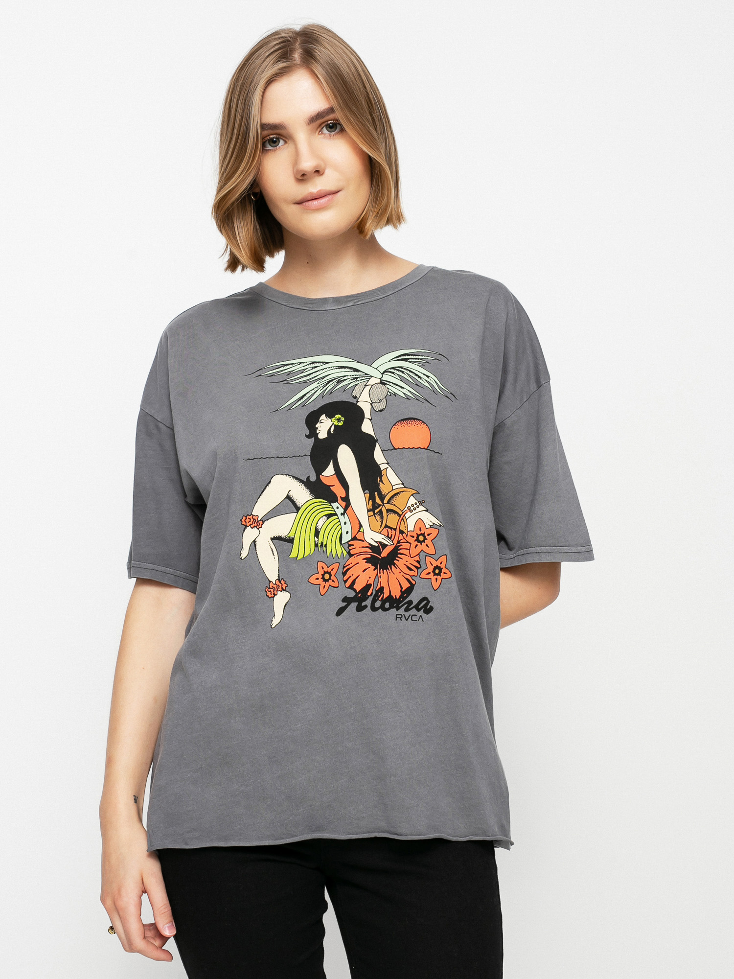 RVCA Hula póló Wmn (gunmetal)