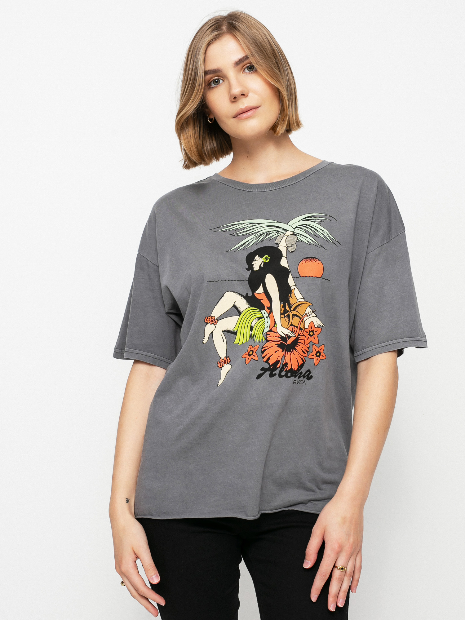 RVCA Hula póló Wmn (gunmetal)