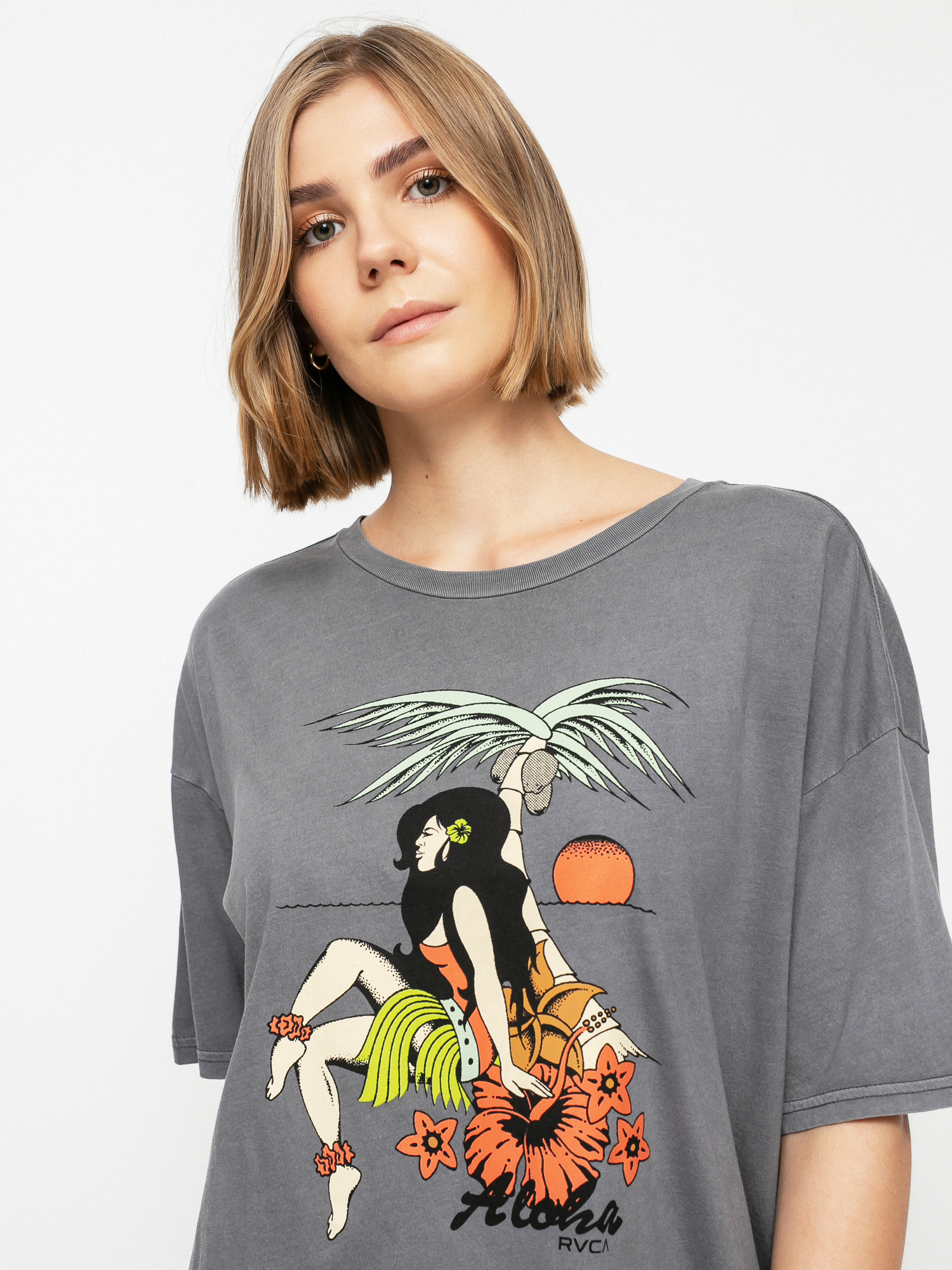 RVCA Hula póló Wmn (gunmetal)