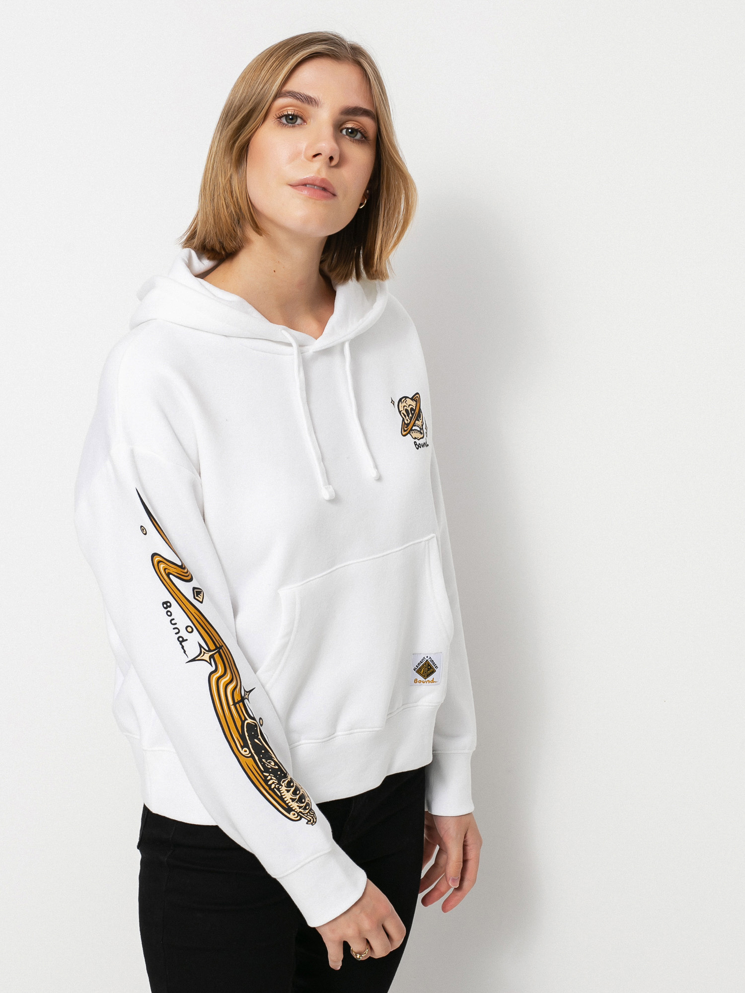 Element Transender W HD Kapucnis pulóver Wmn (optic white)