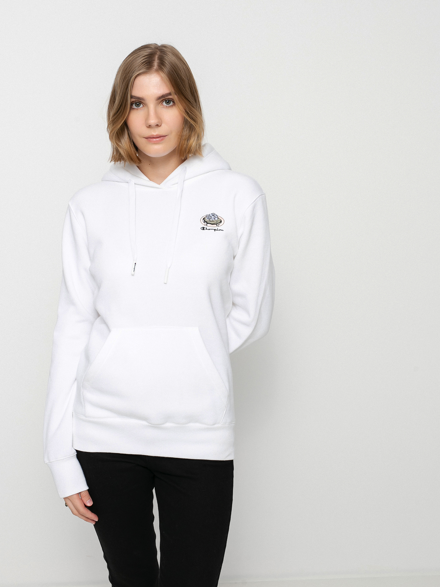 Champion Sweatshirt HD 114694 Kapucnis pulóver Wmn (wht)
