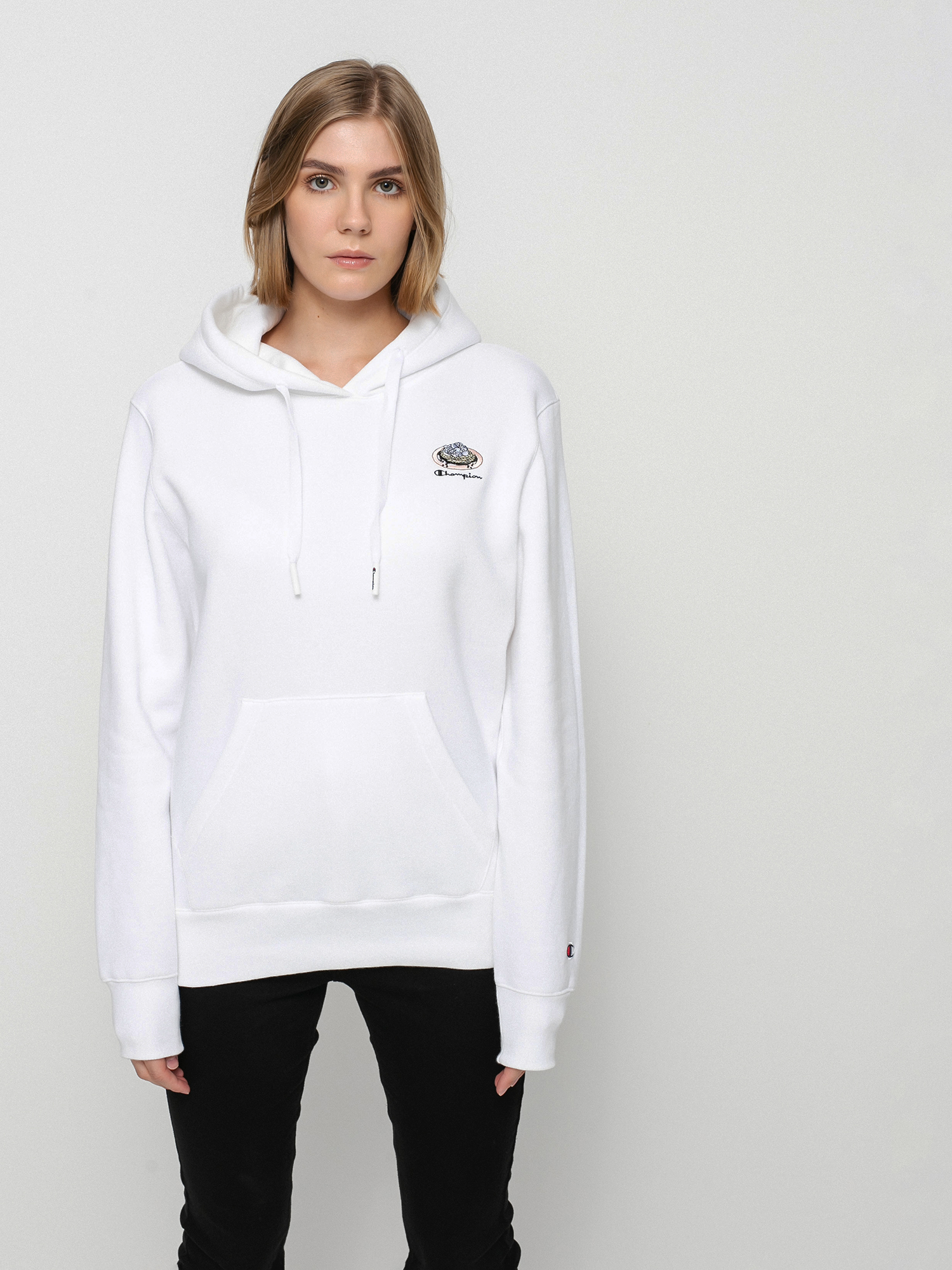 Champion Sweatshirt HD 114694 Kapucnis pulóver Wmn (wht)